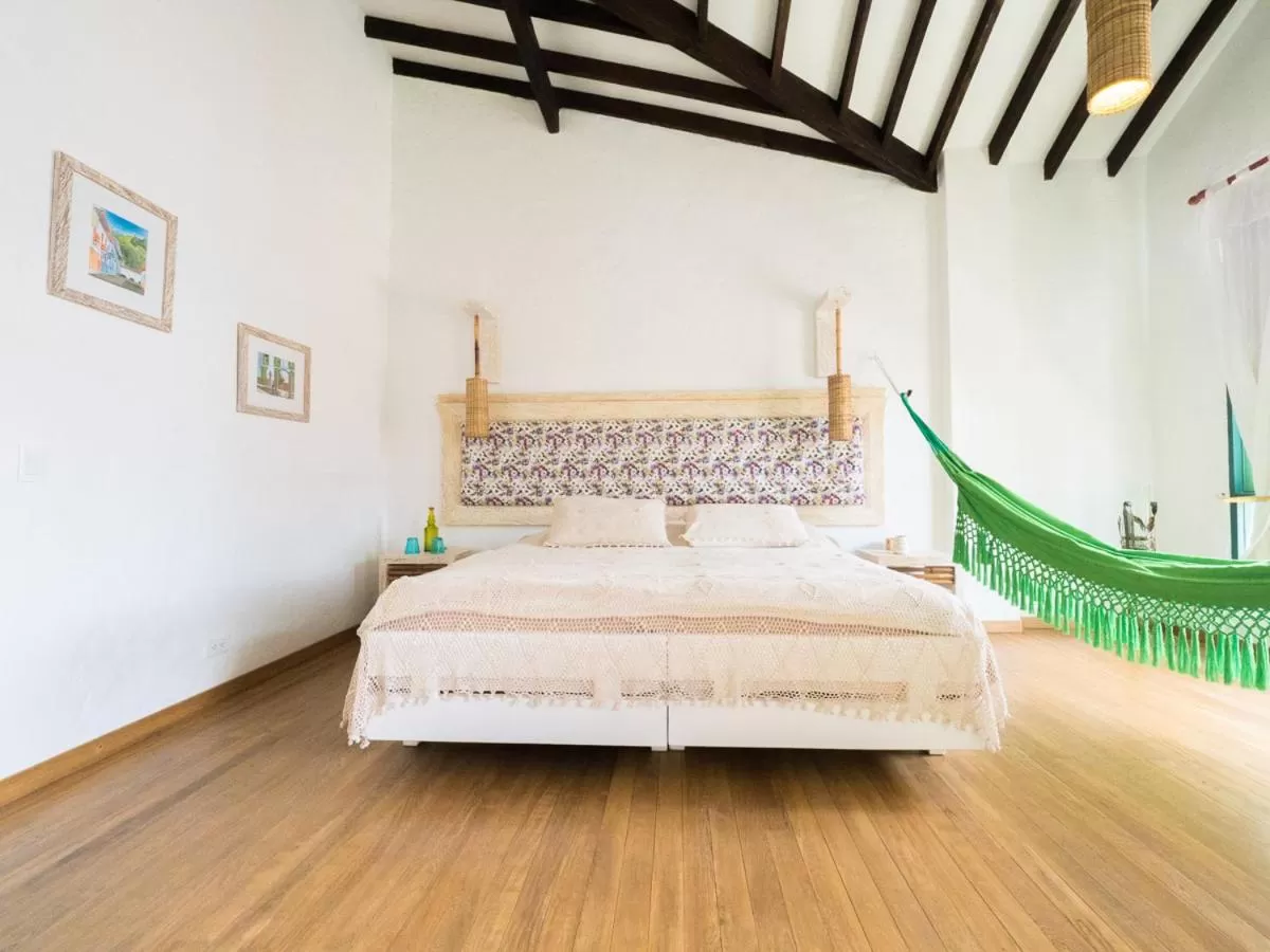 Bed in El Despertar Hotel