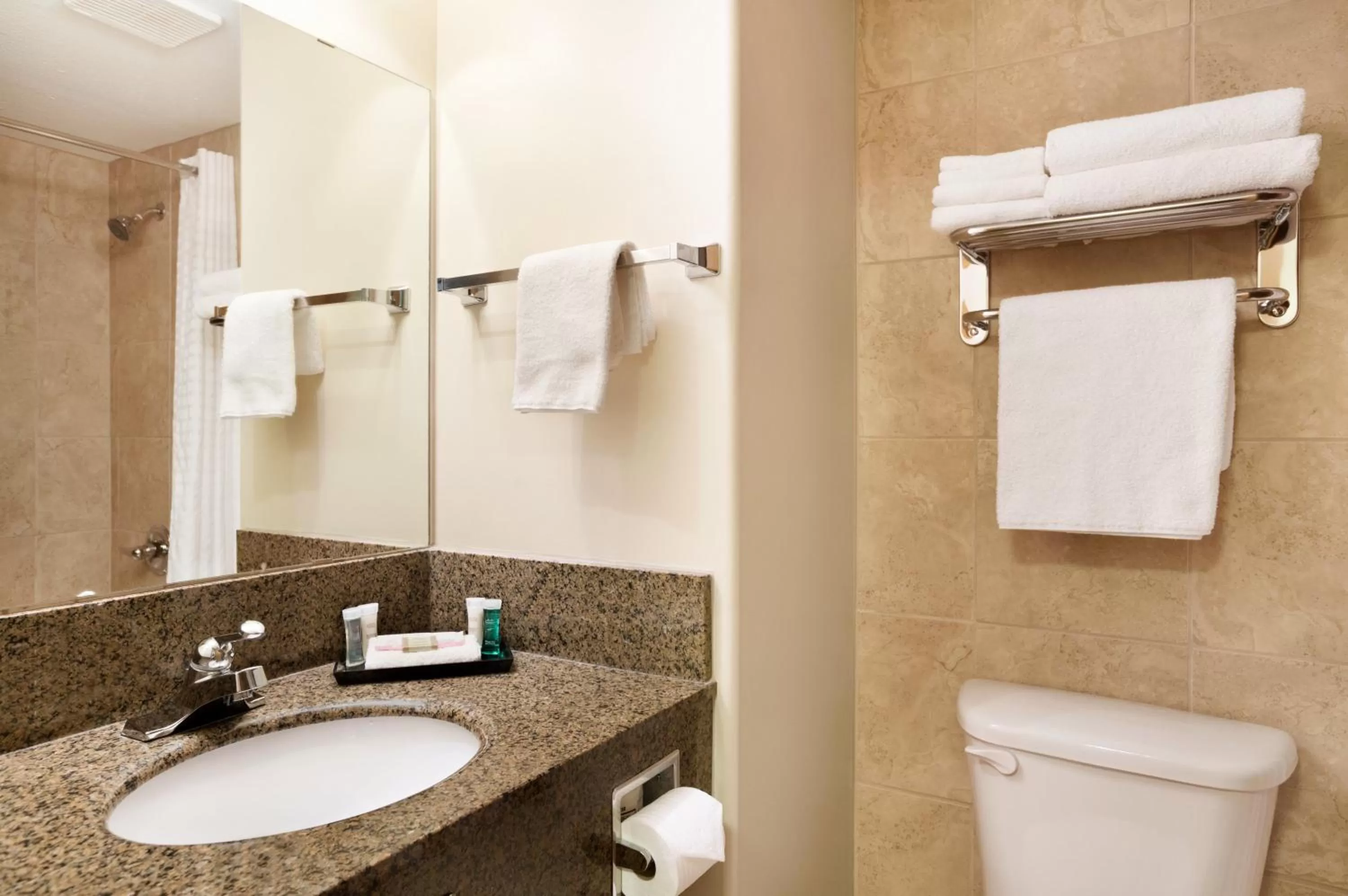 Bathroom in Super 8 by Wyndham Edmonton International Airport