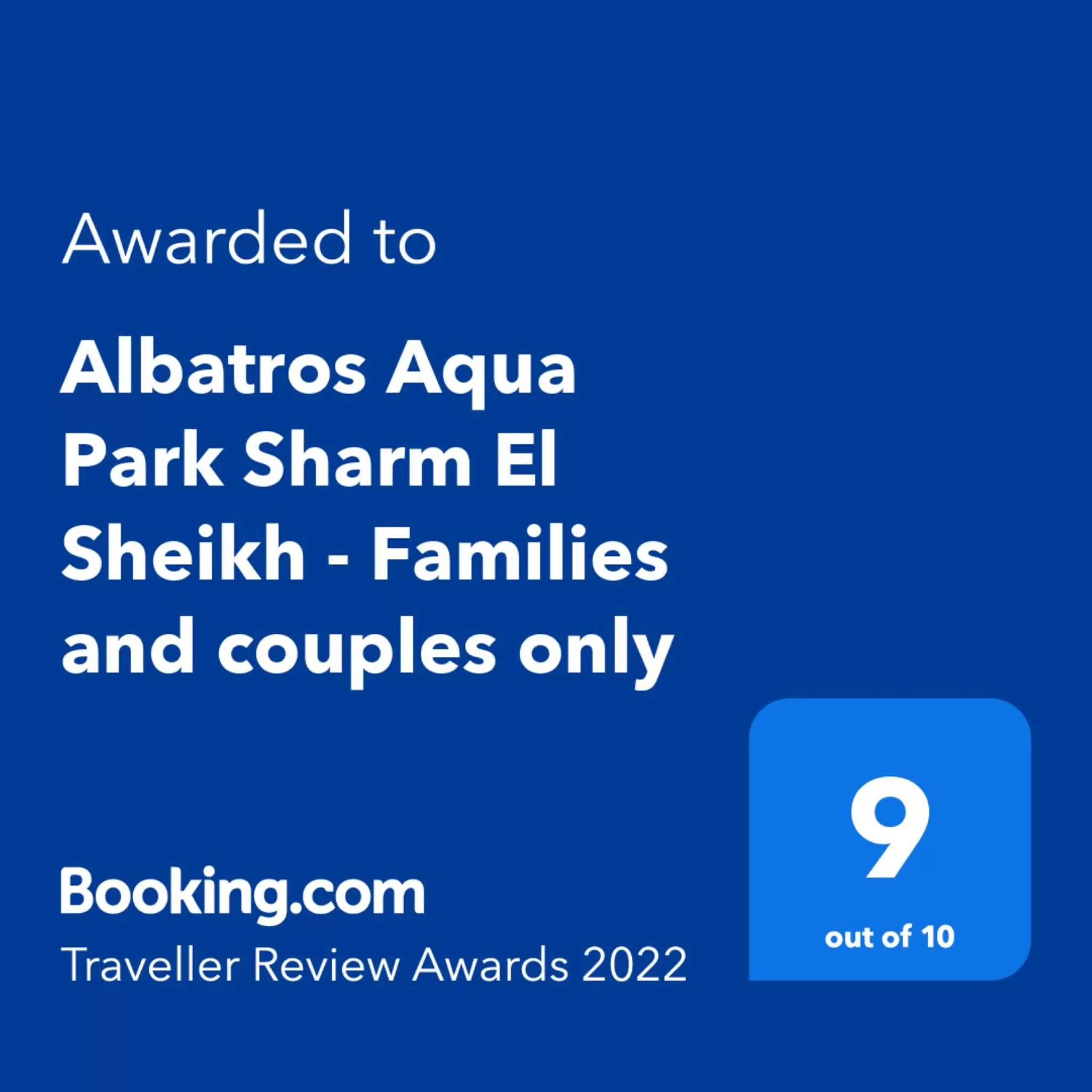 Certificate/Award in Pickalbatros Aqua Park Sharm El Sheikh