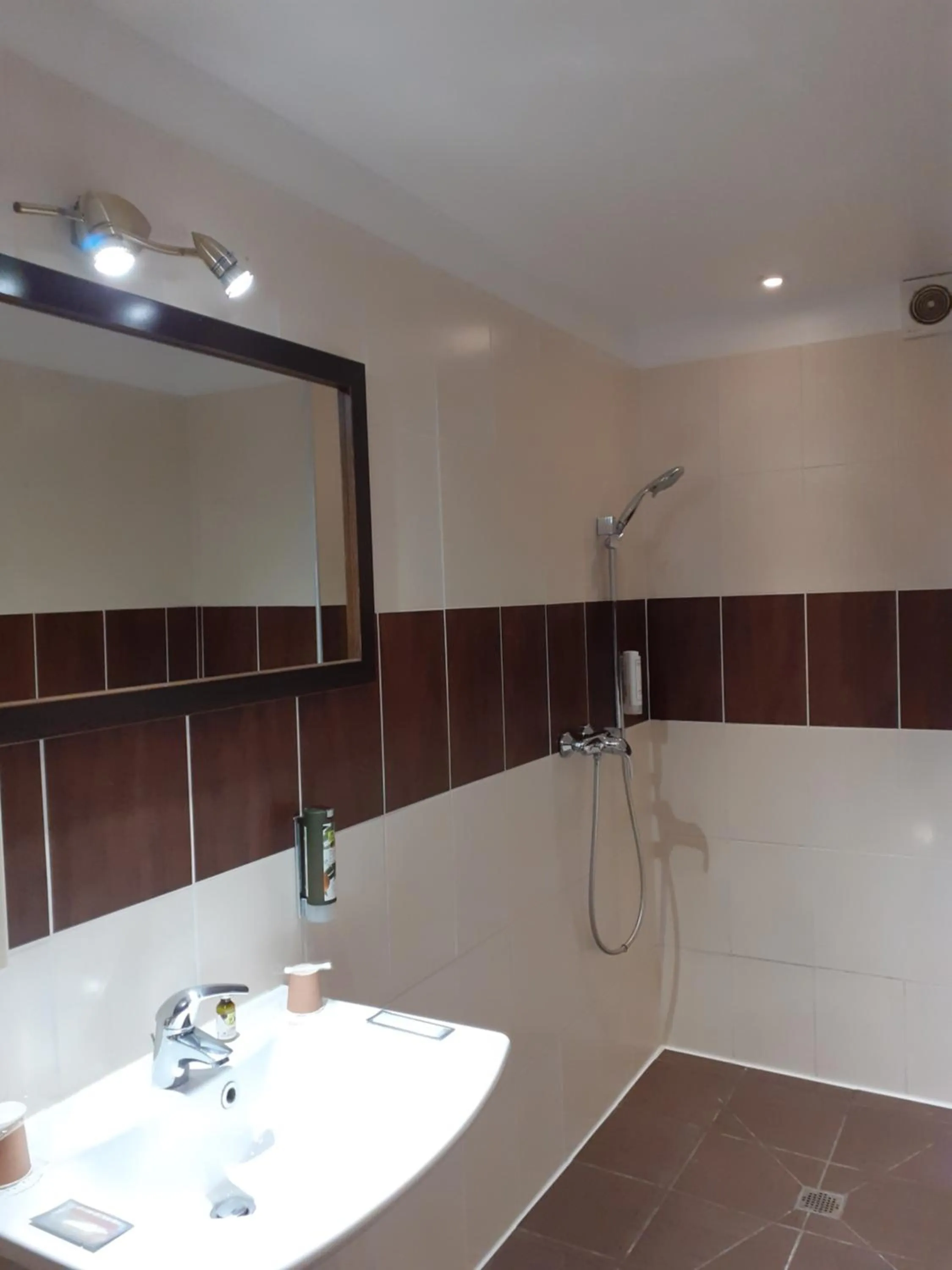 Shower in Hotel de Charme La Bonne Adresse - Logis hotels