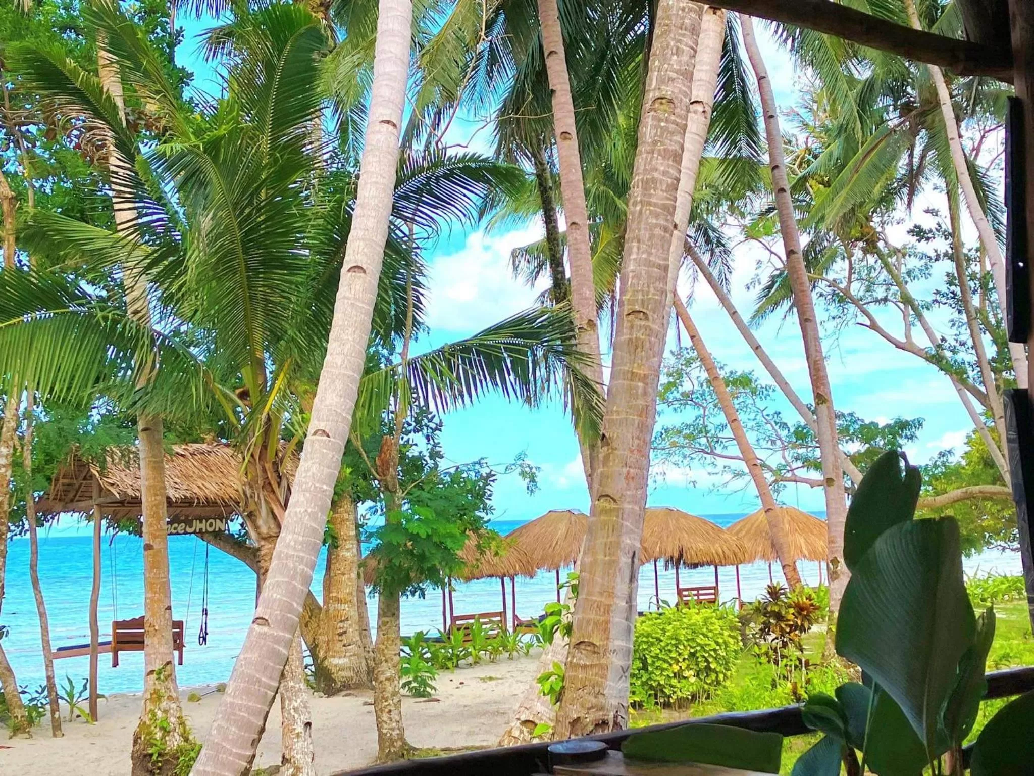 Pool View in Prince John beachfront cottages and Restaurant