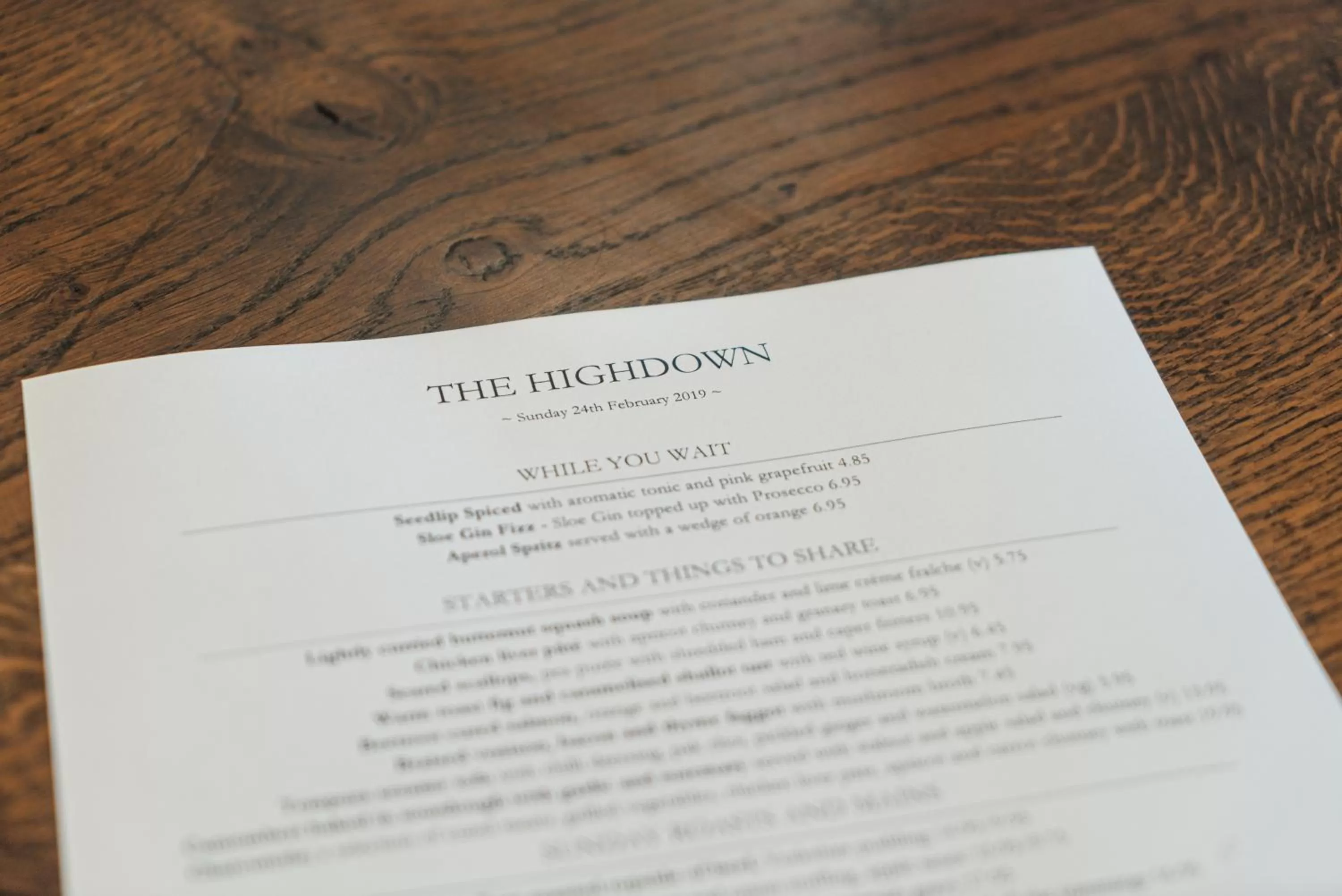 Text overlay in The Highdown – Brunning and Price