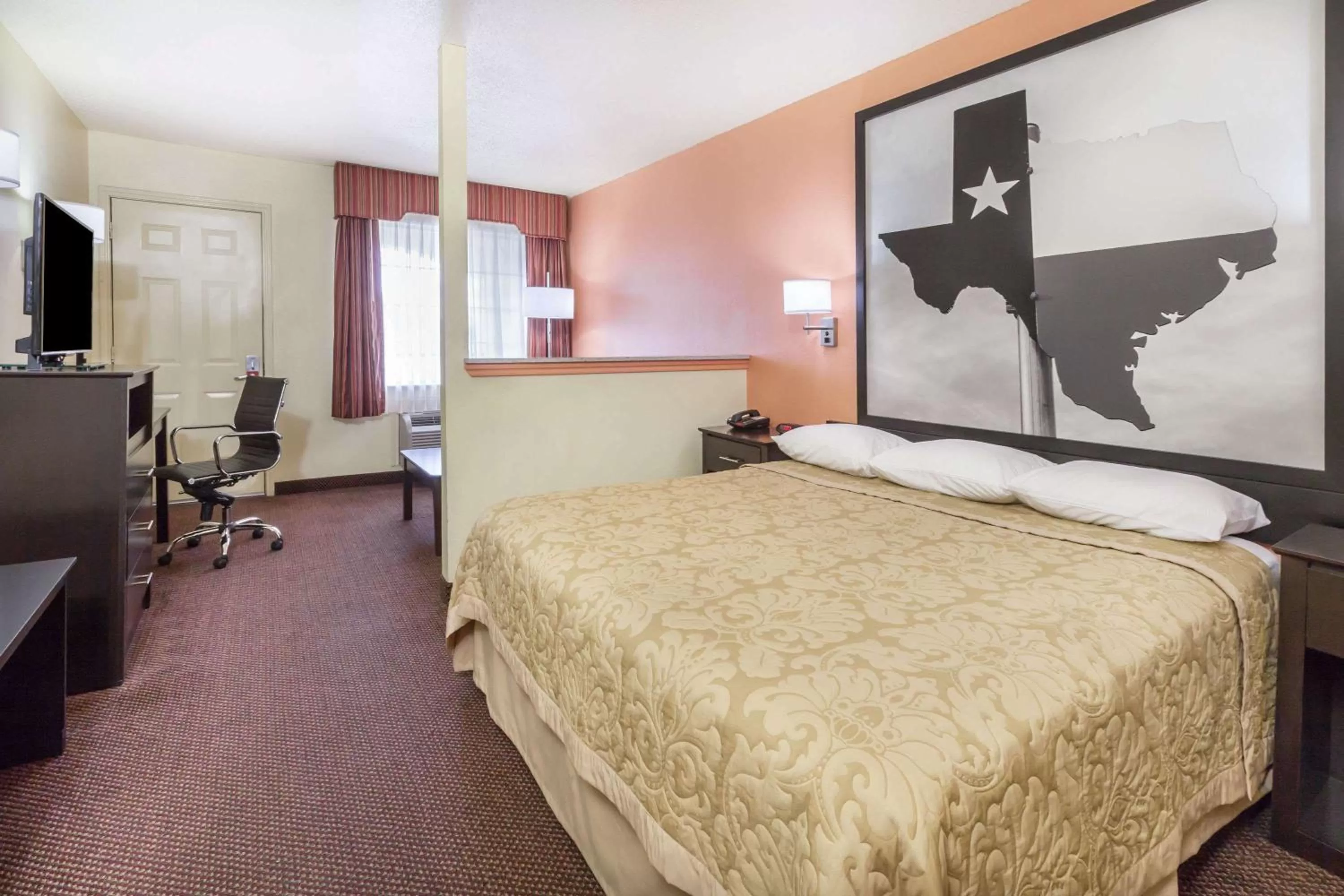 On site, Bed in Premier Inn