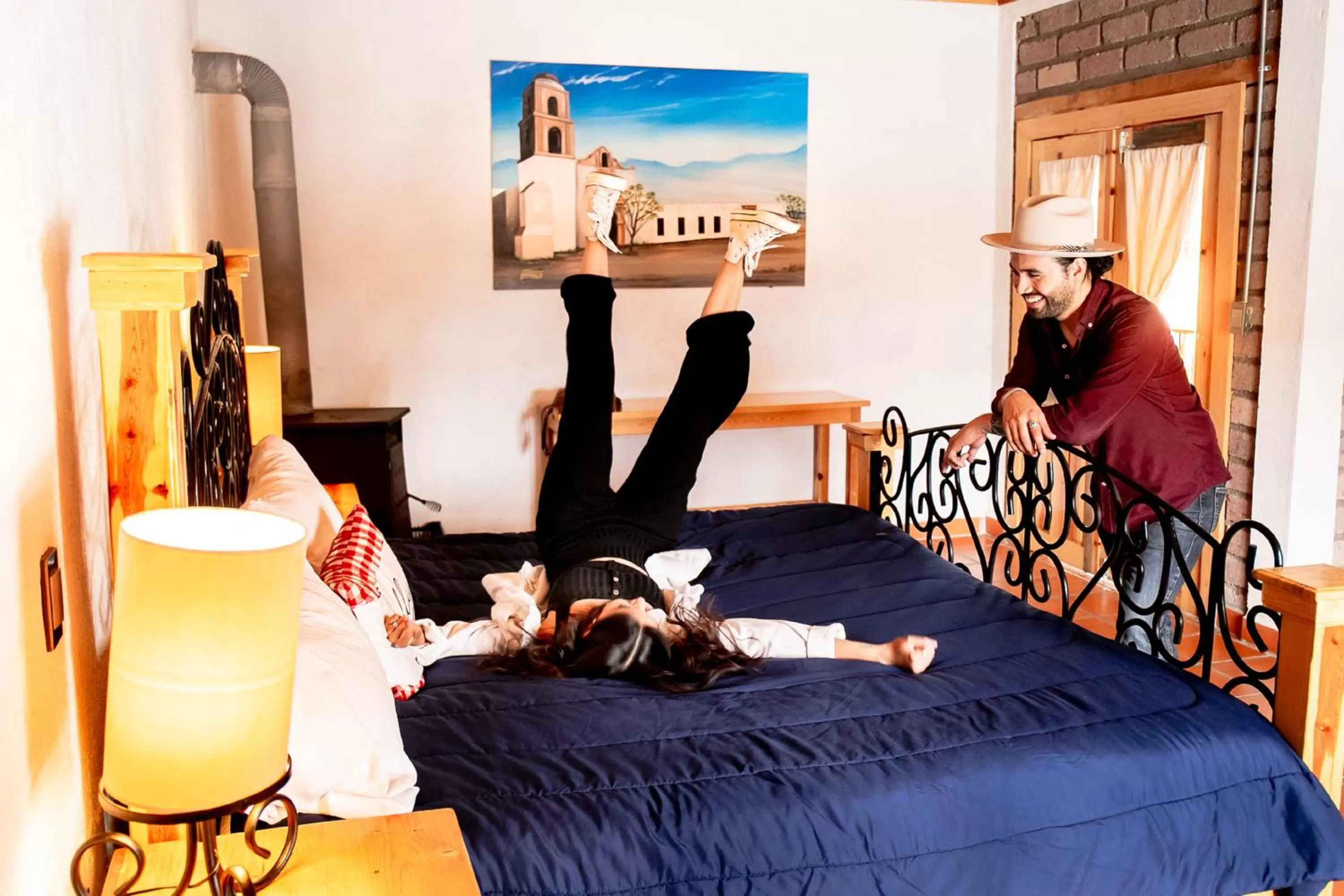 Bed in Hacienda Don Armando Boutique & Spa