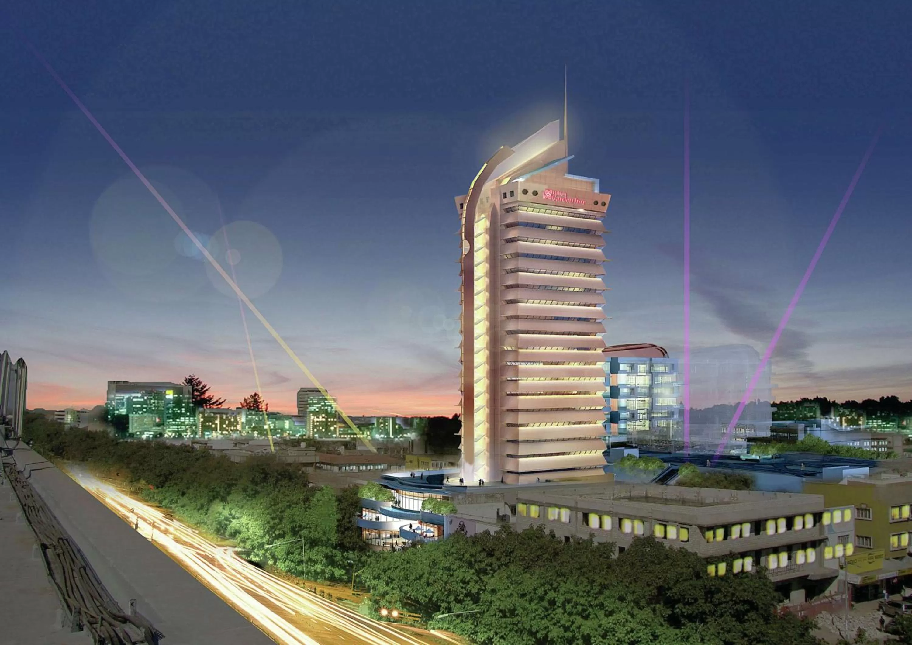 Property building in Hilton Garden Inn Society Business Park