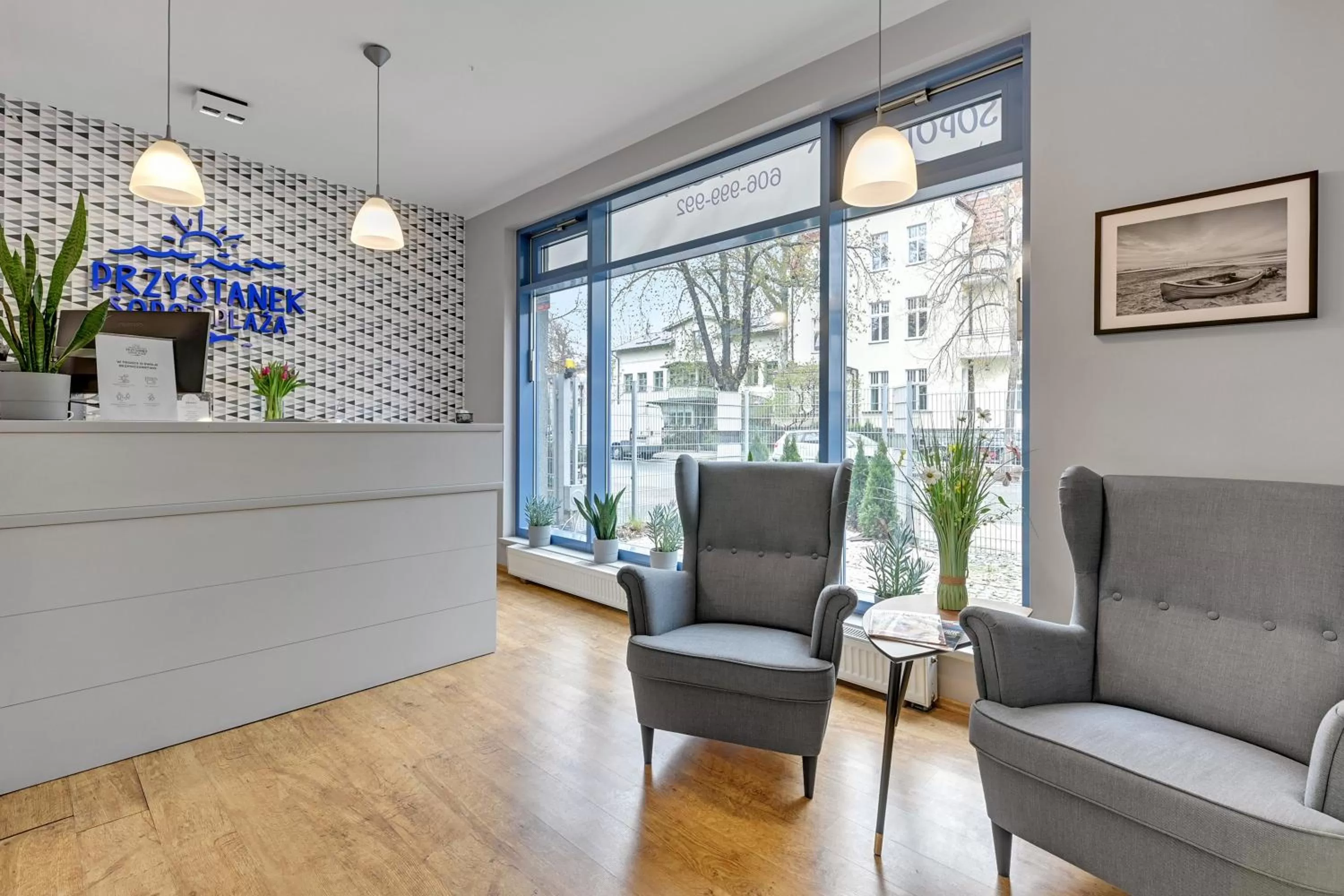 Lobby or reception in Przystanek Sopot Plaża