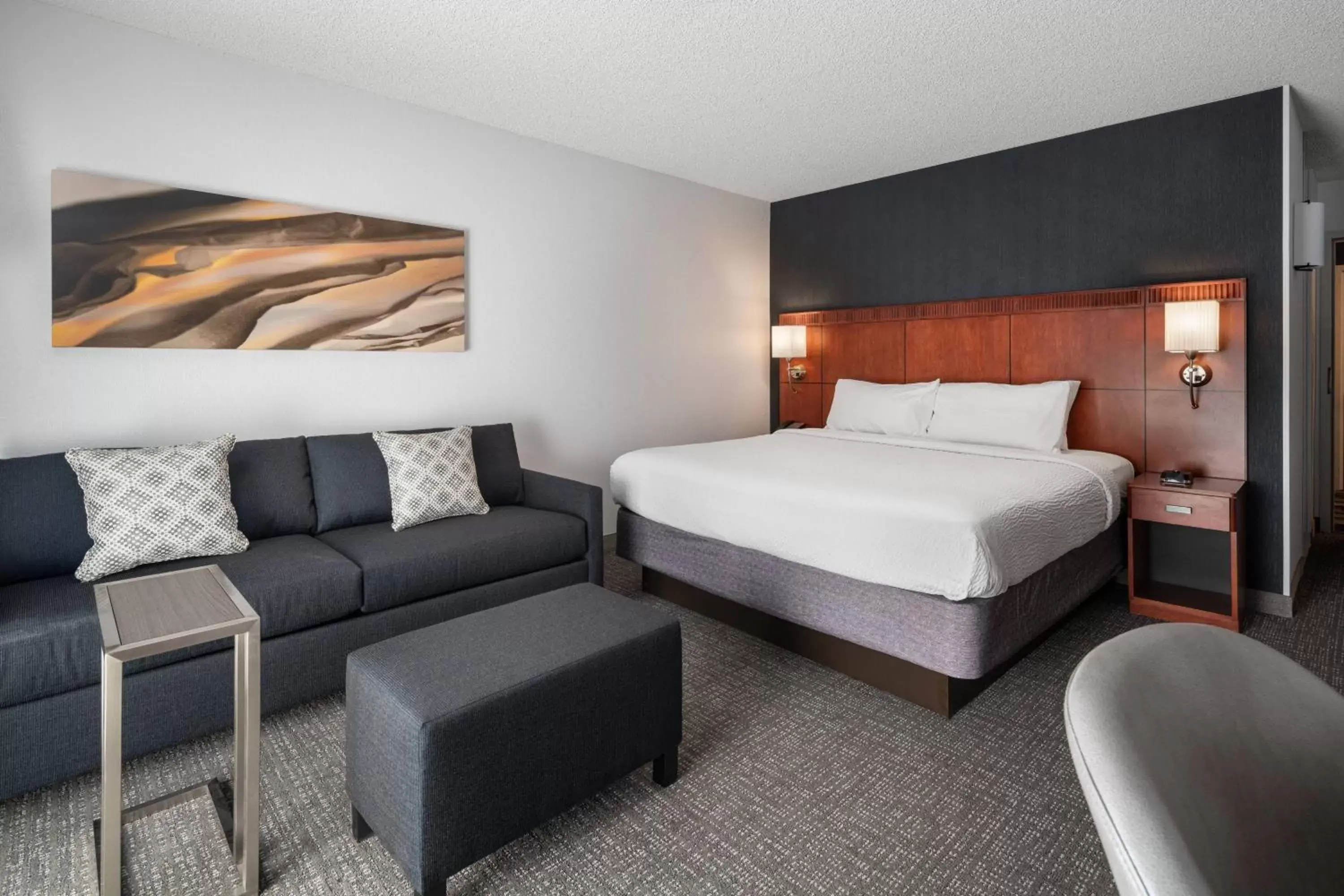 King Room with Sofa Bed and Transfer Shower - Mobility and Hearing Accessible in Courtyard by Marriott Pleasanton King Room with Sofa Bed and Transfer Shower - Mobility and Hearing Accessible in Courtyard by Marriott Pleasanton