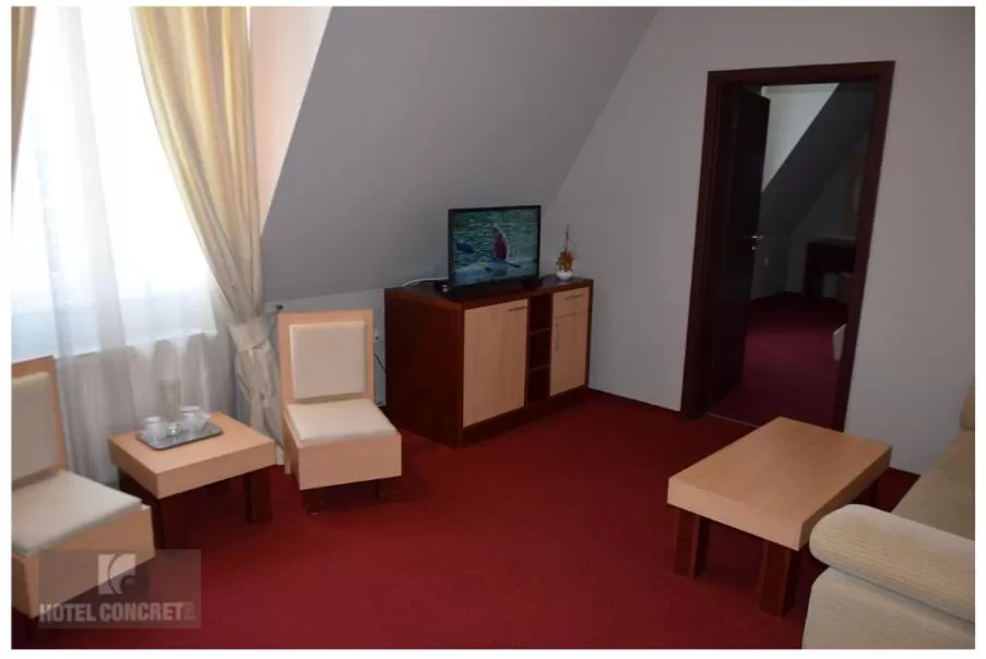 TV and multimedia, TV/Entertainment Center in Hotel Concrete