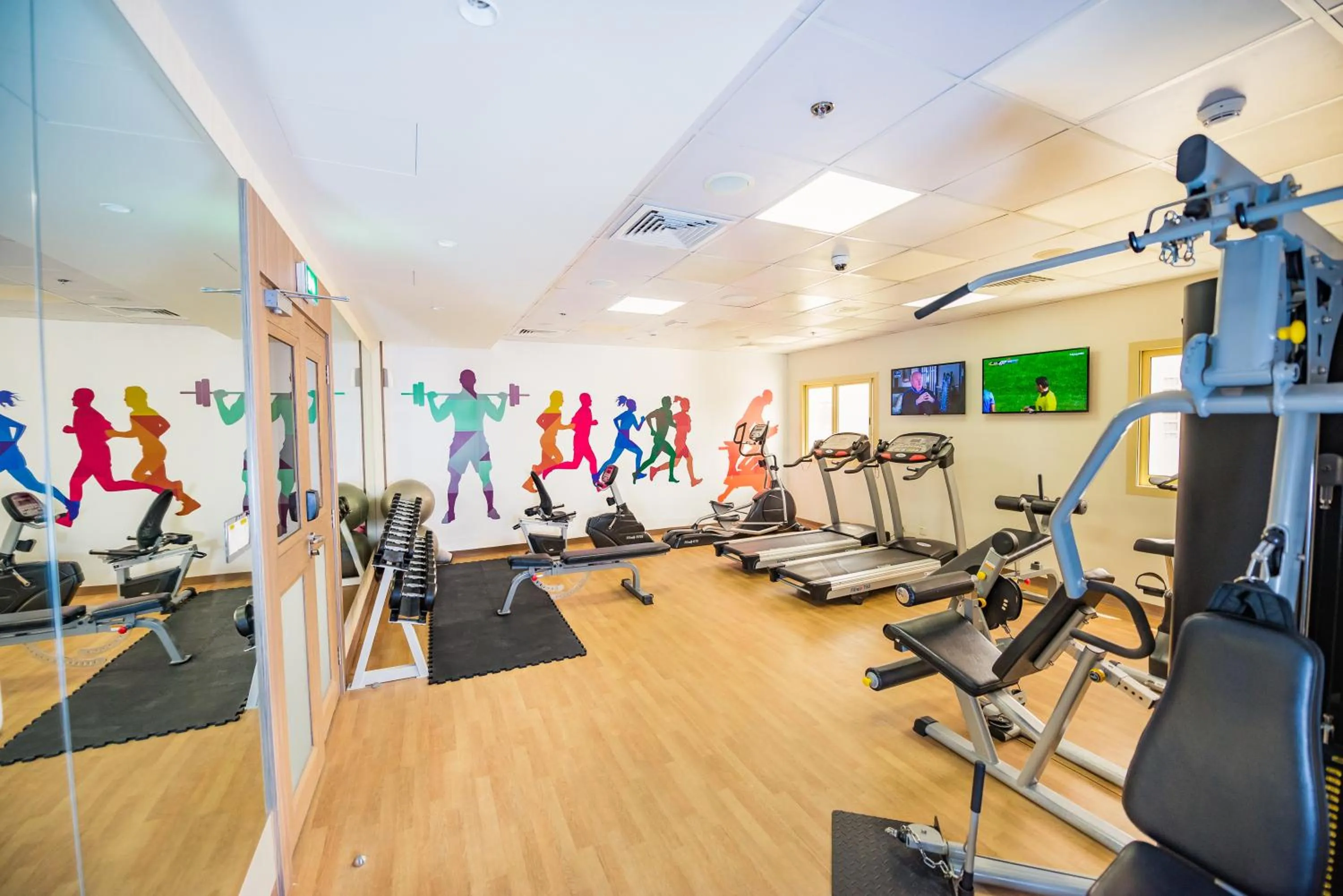Fitness centre/facilities in MENA Plaza Hotel Albarsha At The Mall