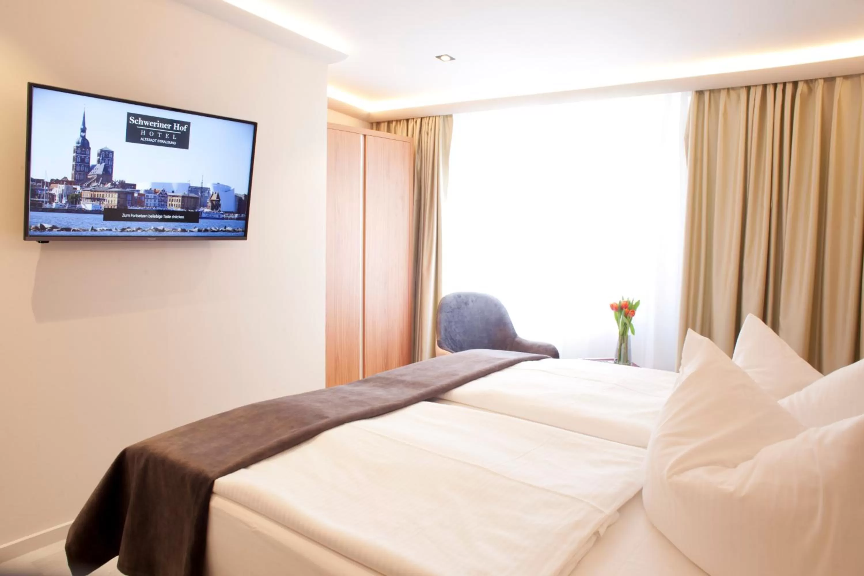 Bed in Hotel Schweriner Hof