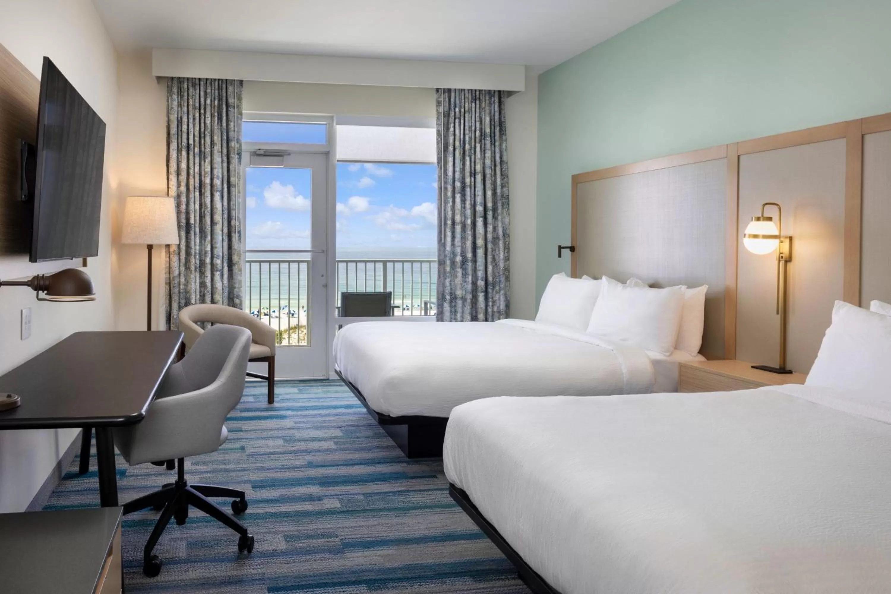 Queen Room with Two Queen Beds and Balcony - Beachfront/Hearing Accessible in Fairfield by Marriott Inn & Suites Pensacola Beach