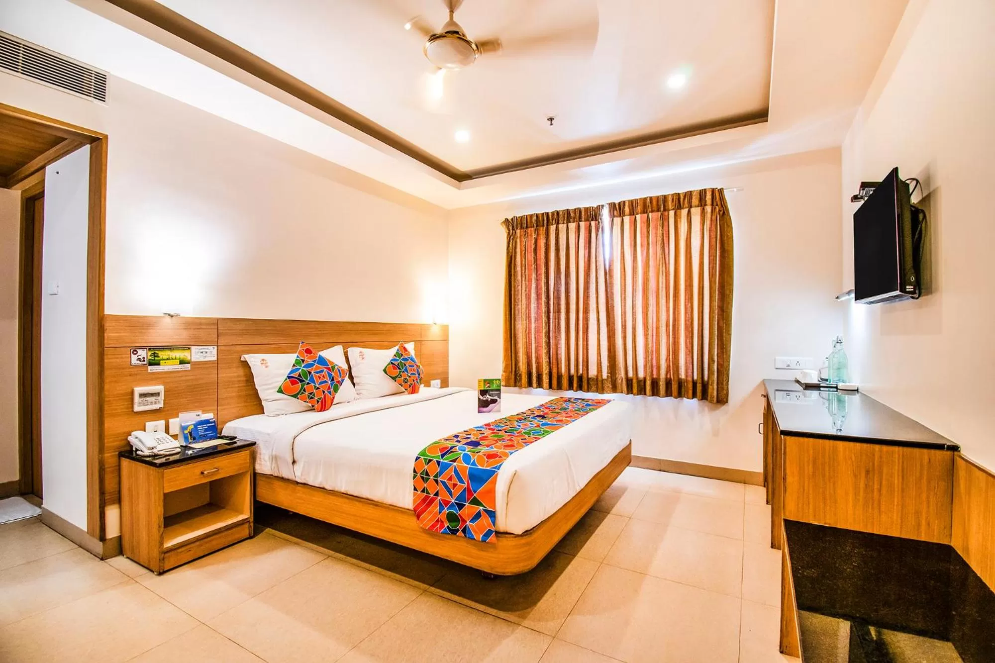 View (from property/room), Bed in FabHotel Prime Royal Castle Gandhipuram