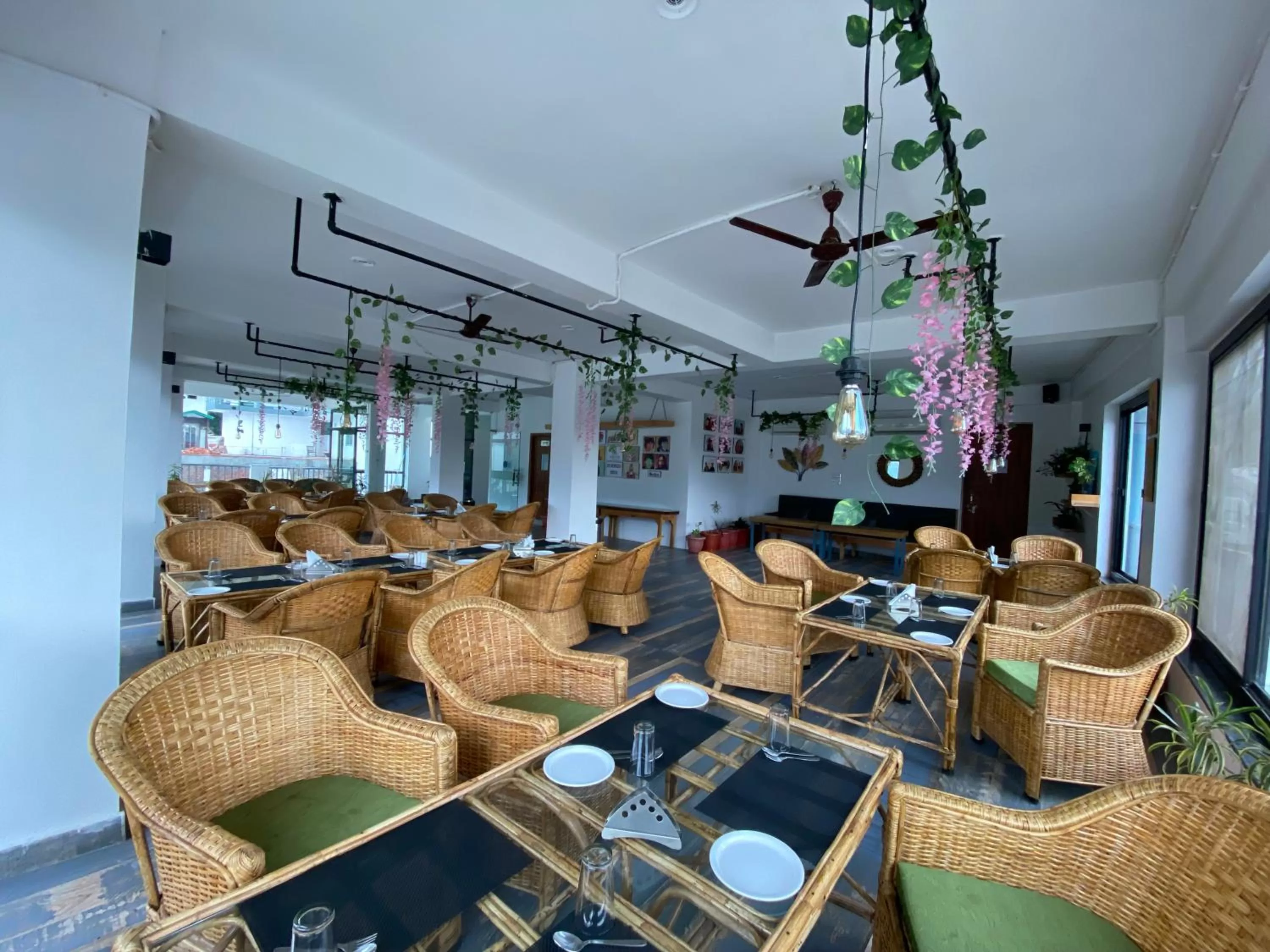 Dining area in Hotel Shiva Yog Sthal