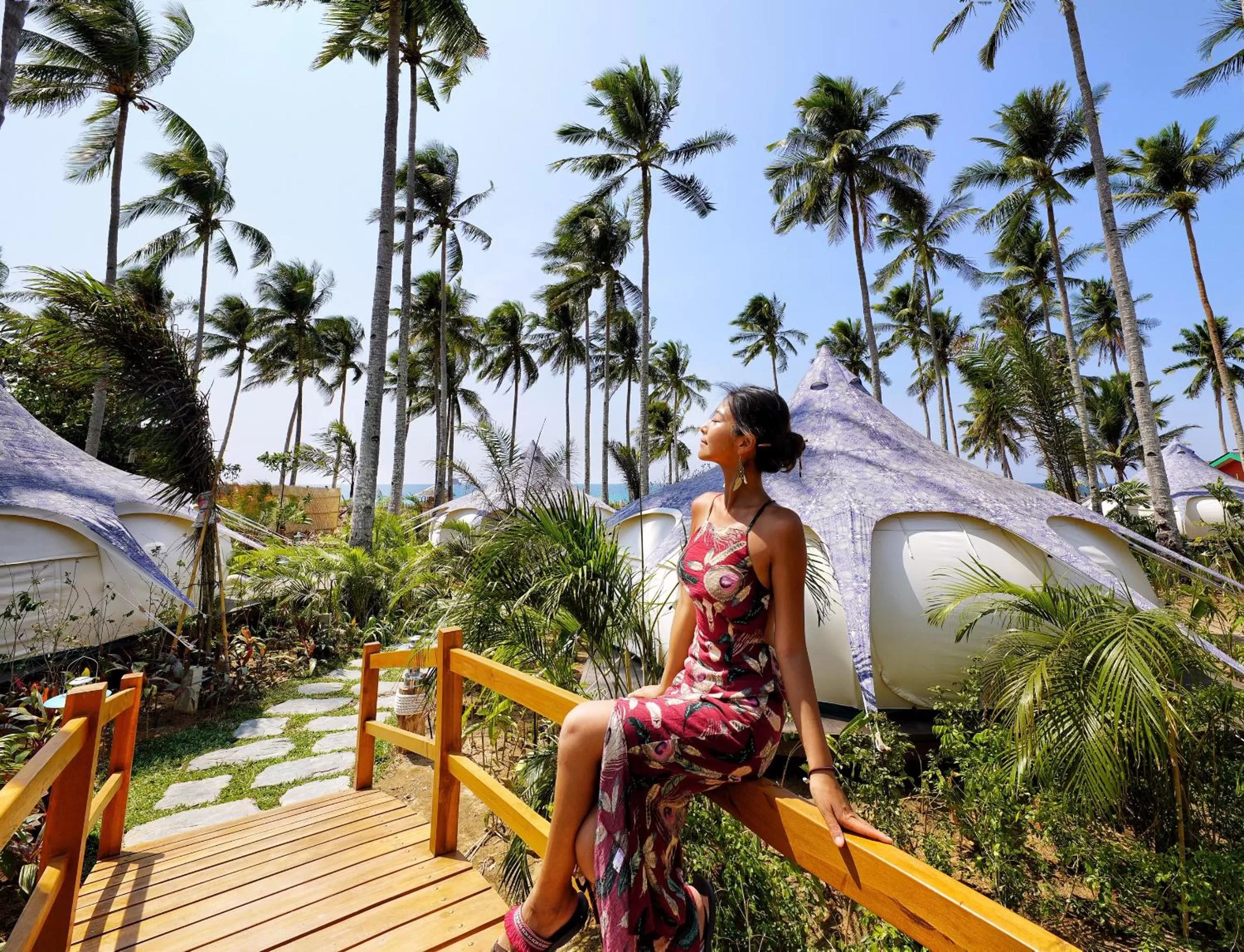 People in Nacpan Beach Glamping Managed by H Hospitality Group