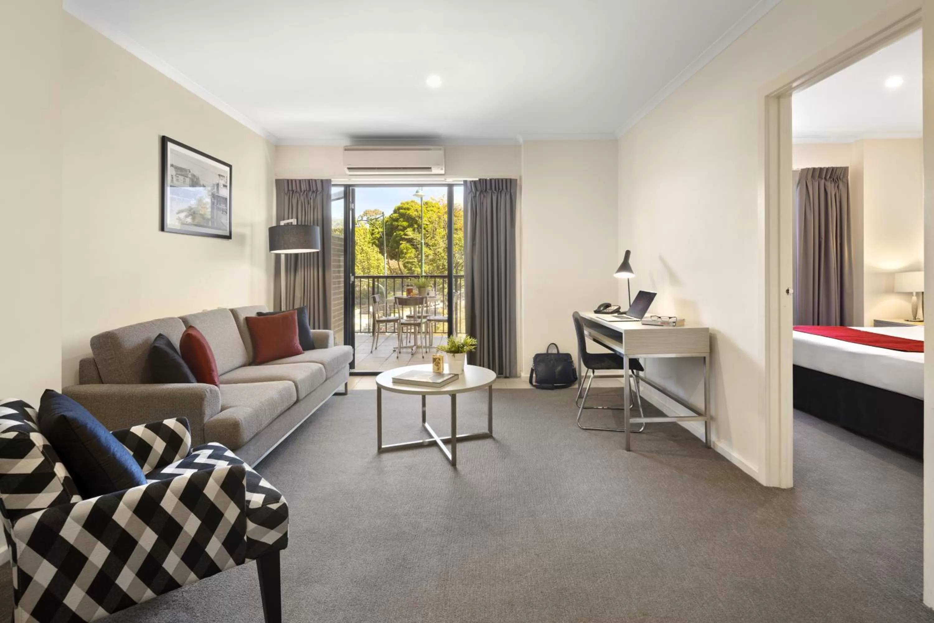 Living room, Bed in Quest Mont Albert