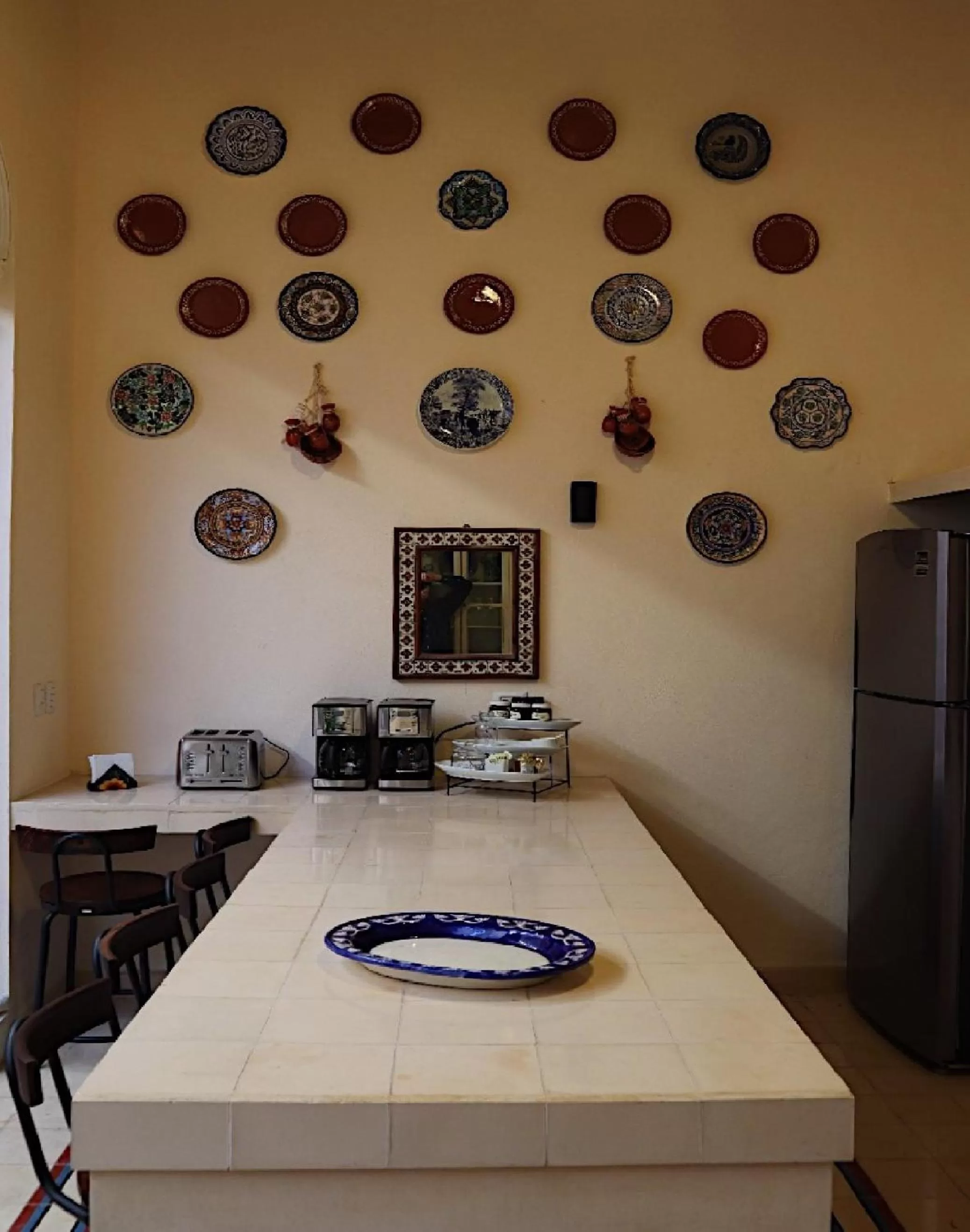 Kitchen or kitchenette in Hotel & Hostal Boutique Casa Garza