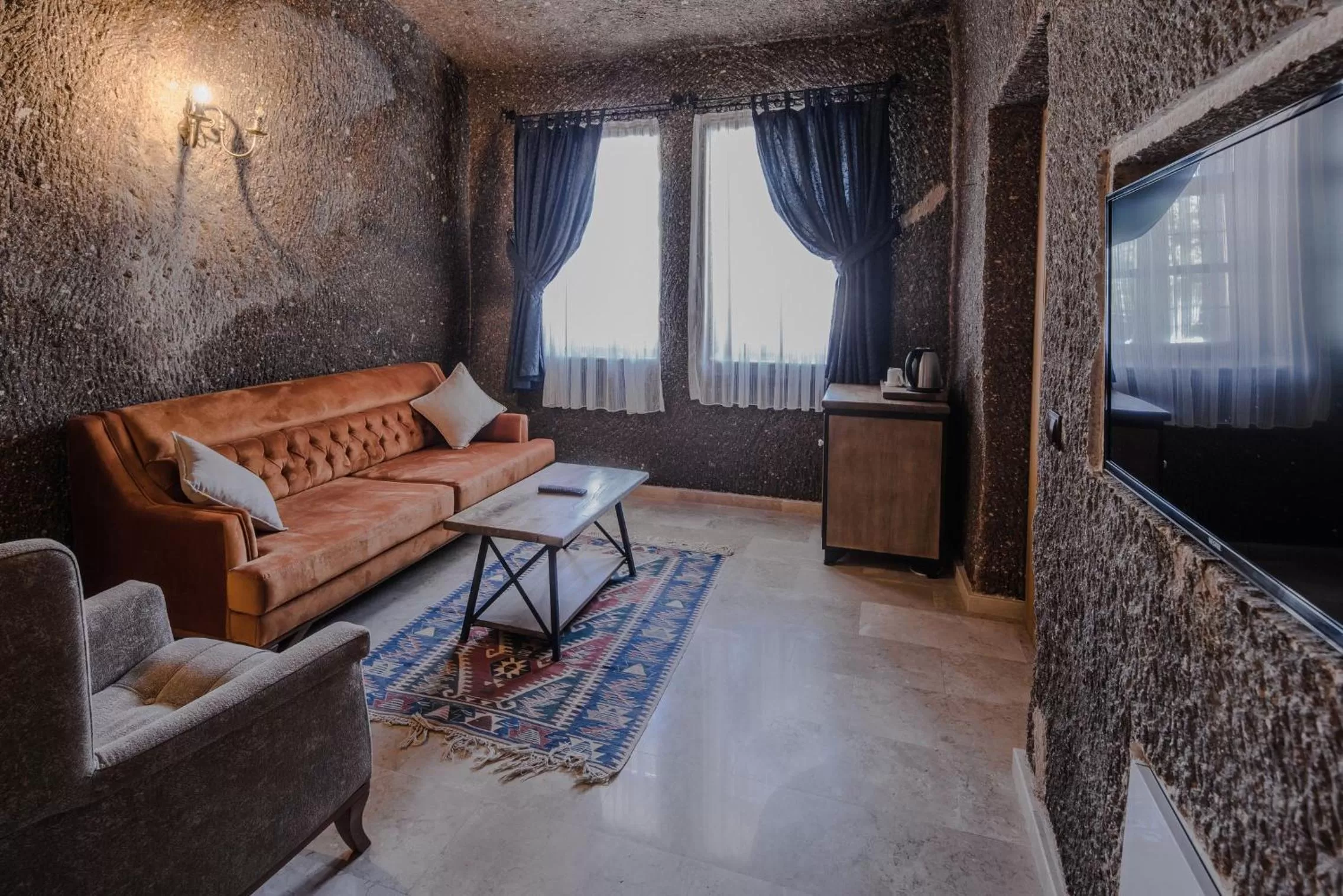 Living room in Lunar Cappadocia Hotel