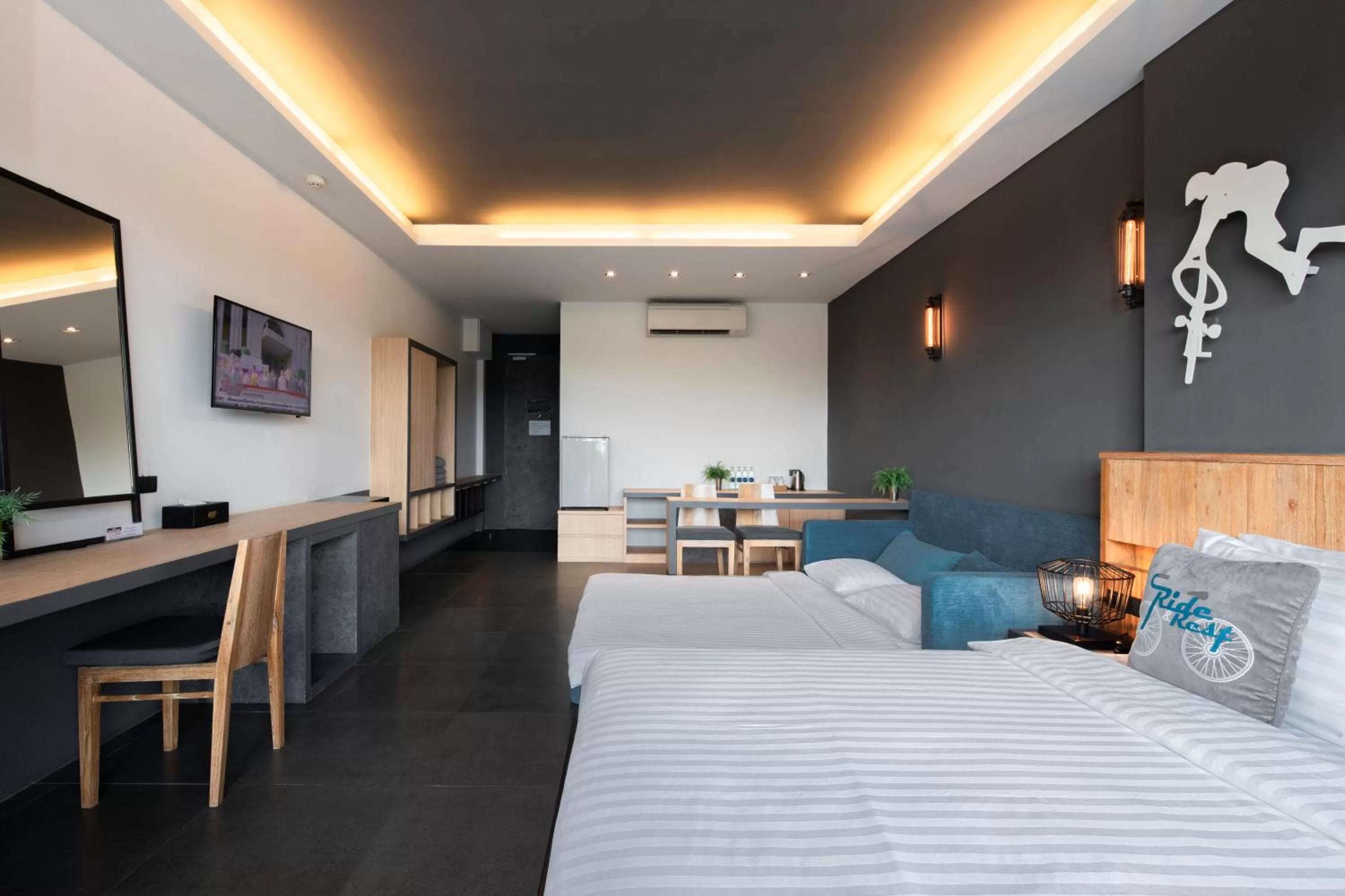 Bed in The VELO'S Hotel and Pumptrack