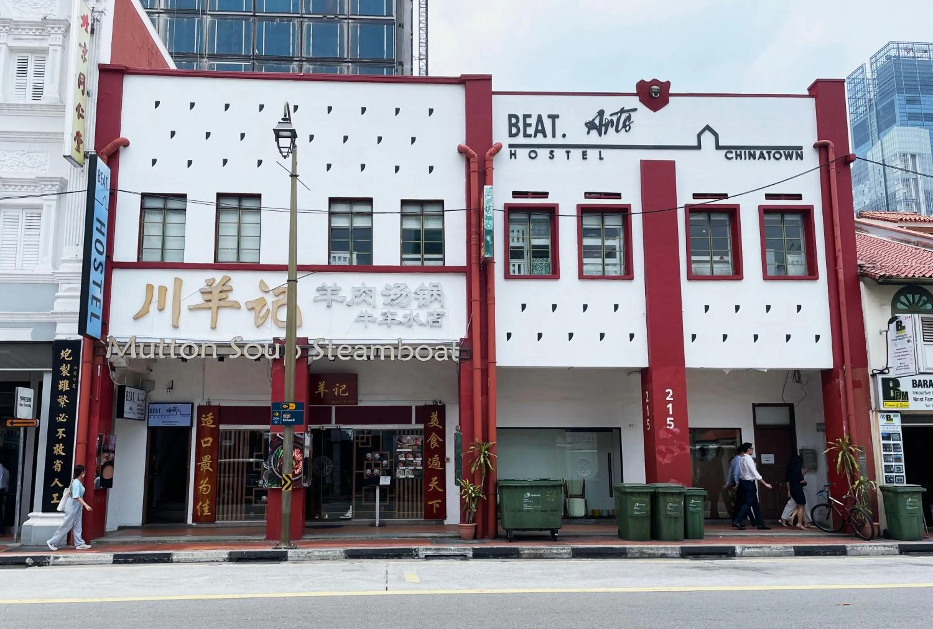 Property building in BEAT Arts Hostel at Chinatown