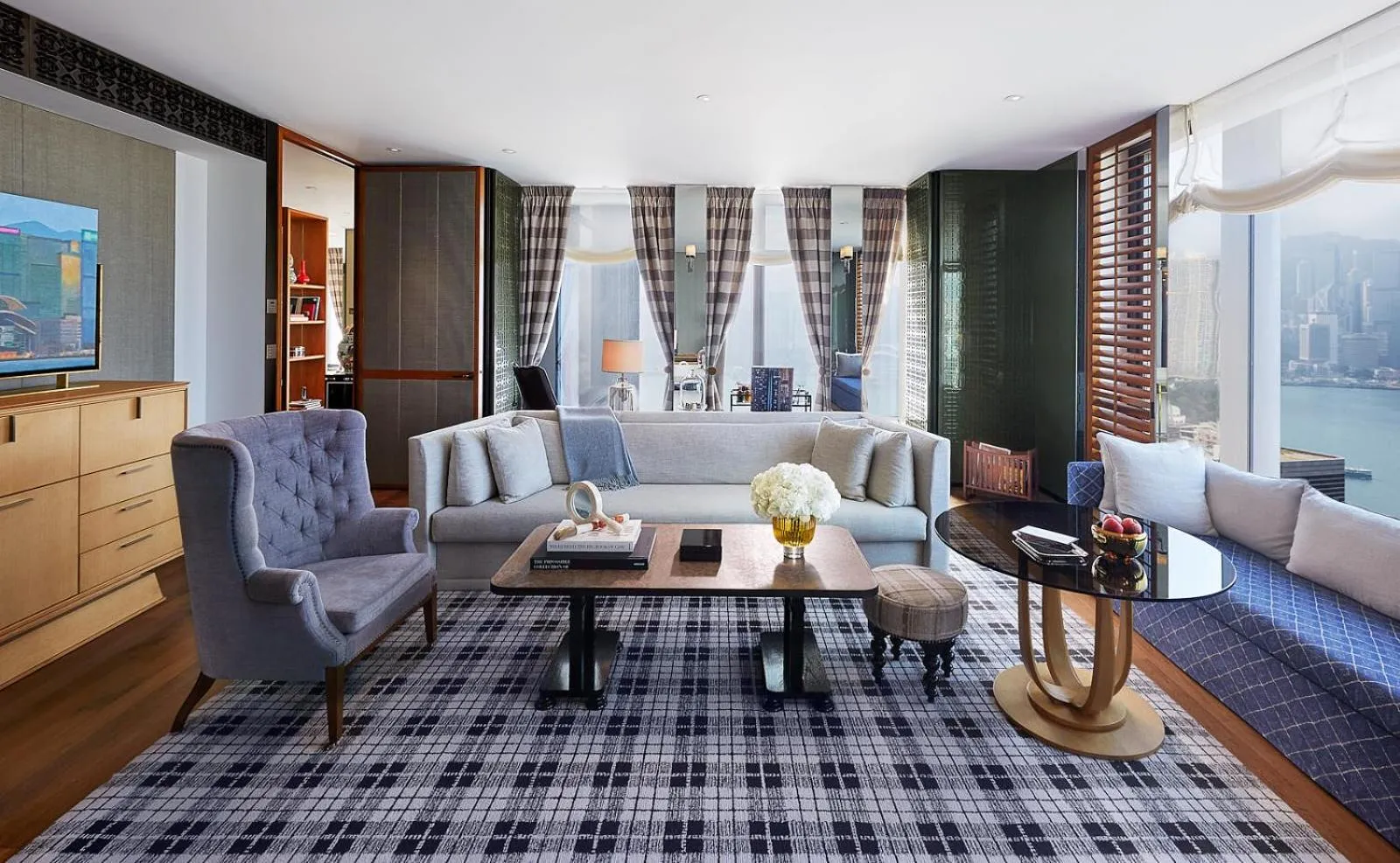 Living room in Rosewood Hong Kong