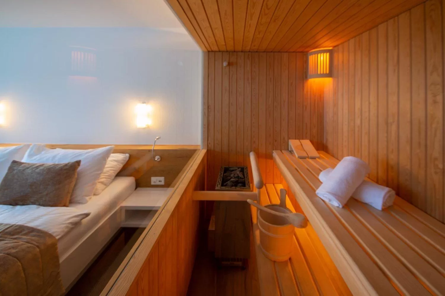 Sauna, Bed in Hotel Waldegg - Adults only