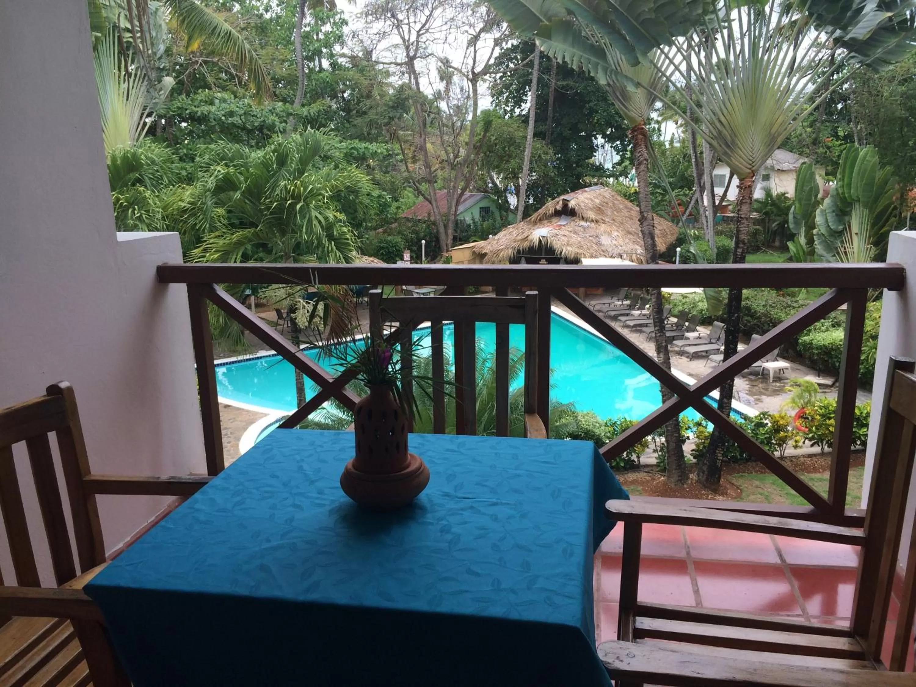 Balcony/Terrace, Pool View in La Residencia del Paseo