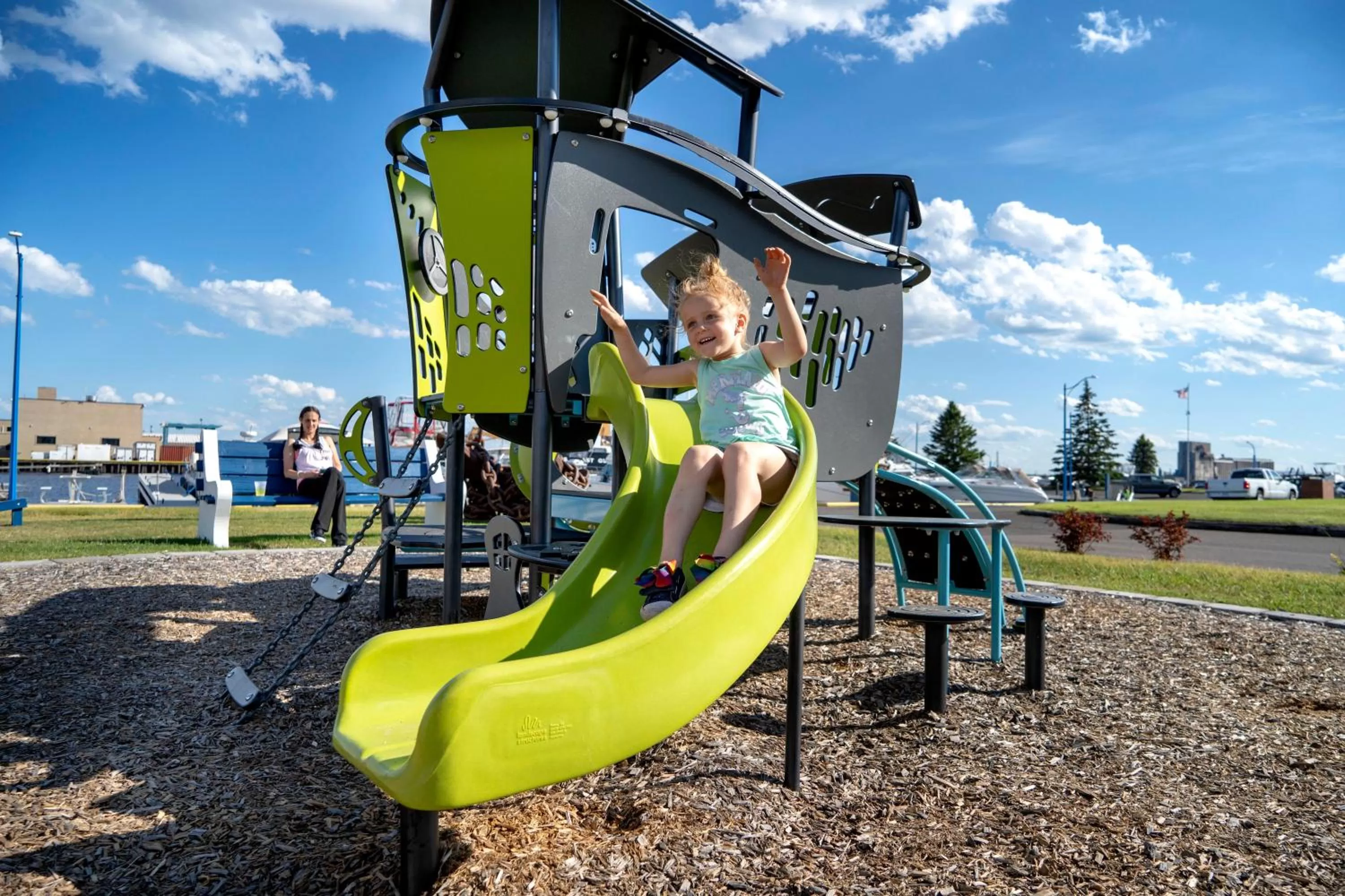 Patio in Park Point Marina Inn