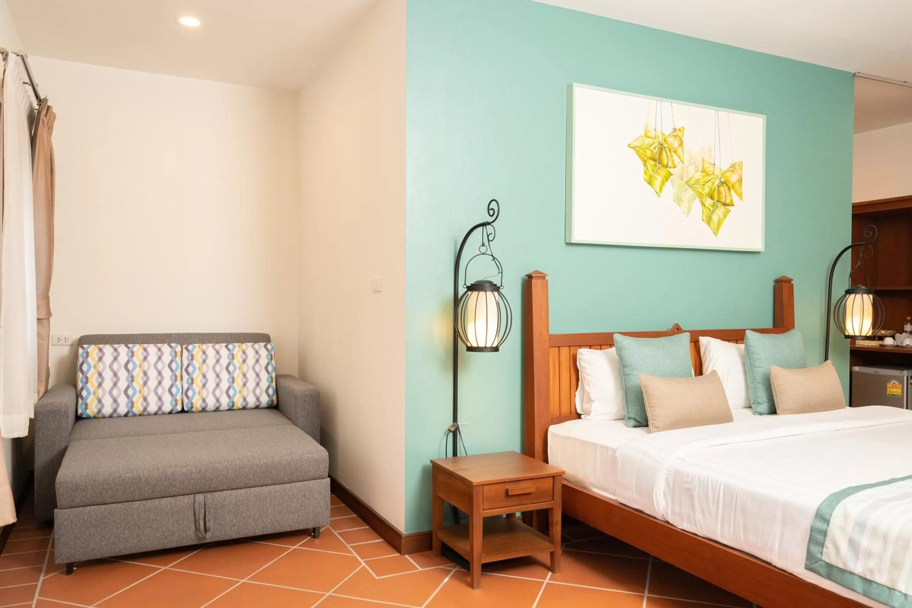 Bed in Villa Sanpakoi