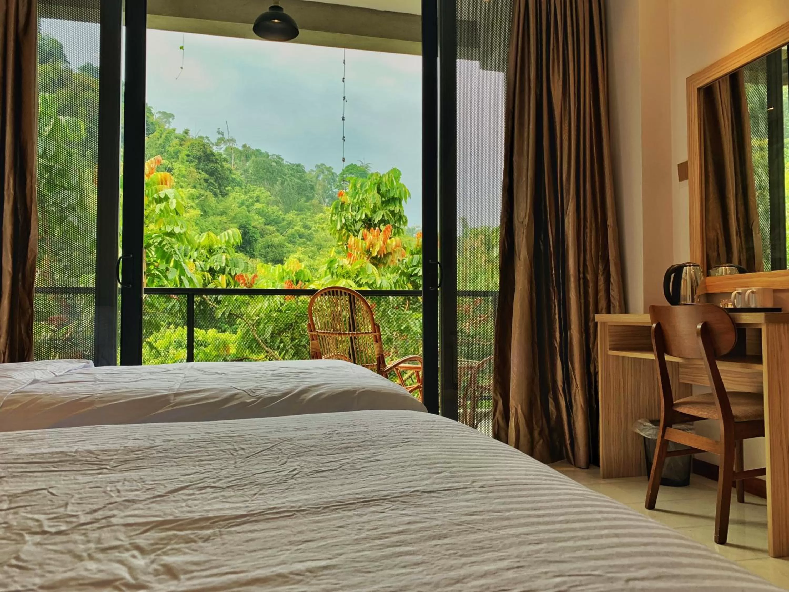 Bed in Harmony Valley Retreat