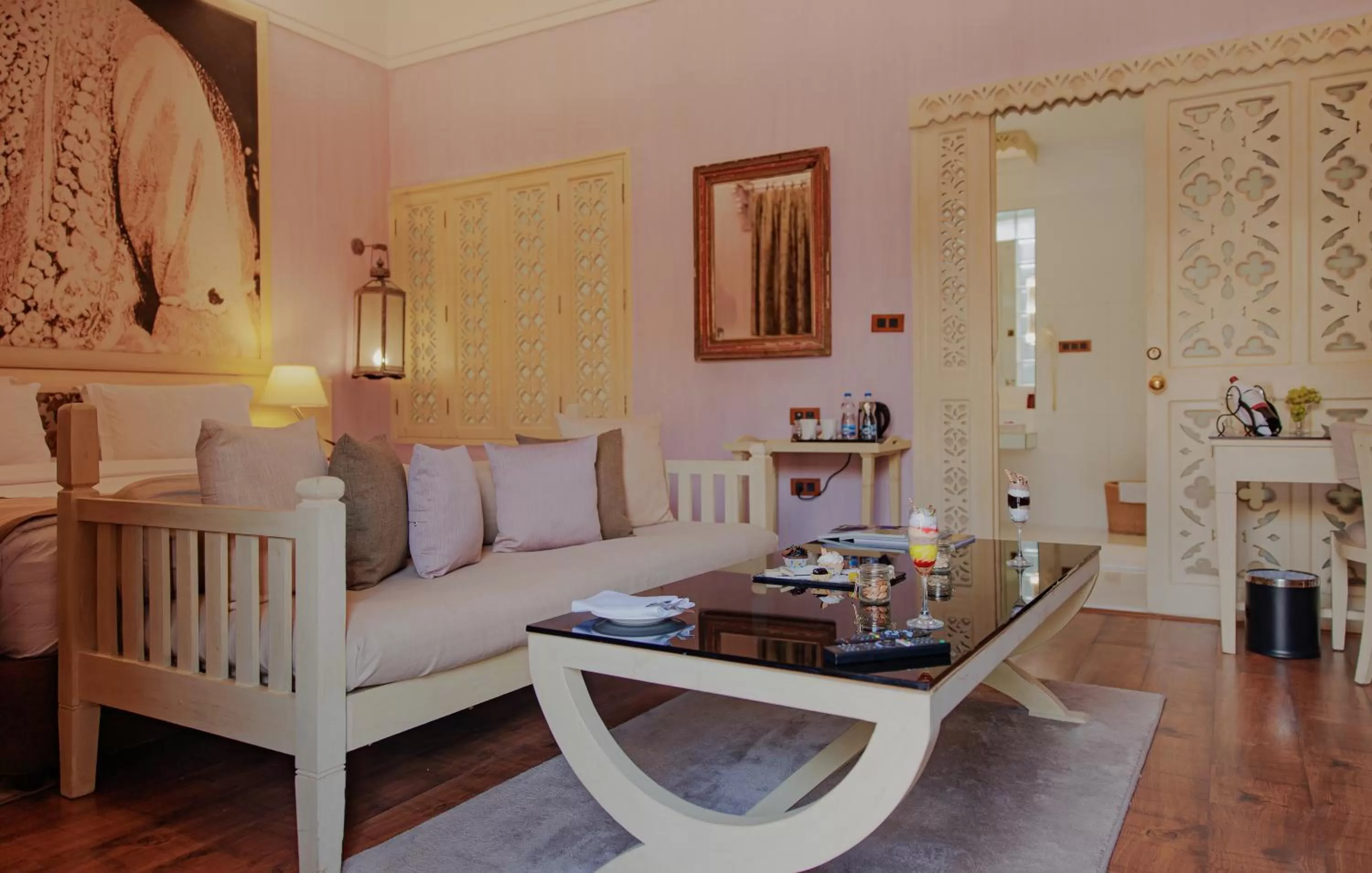 Seating area in Ajit Bhawan - A Palace Resort