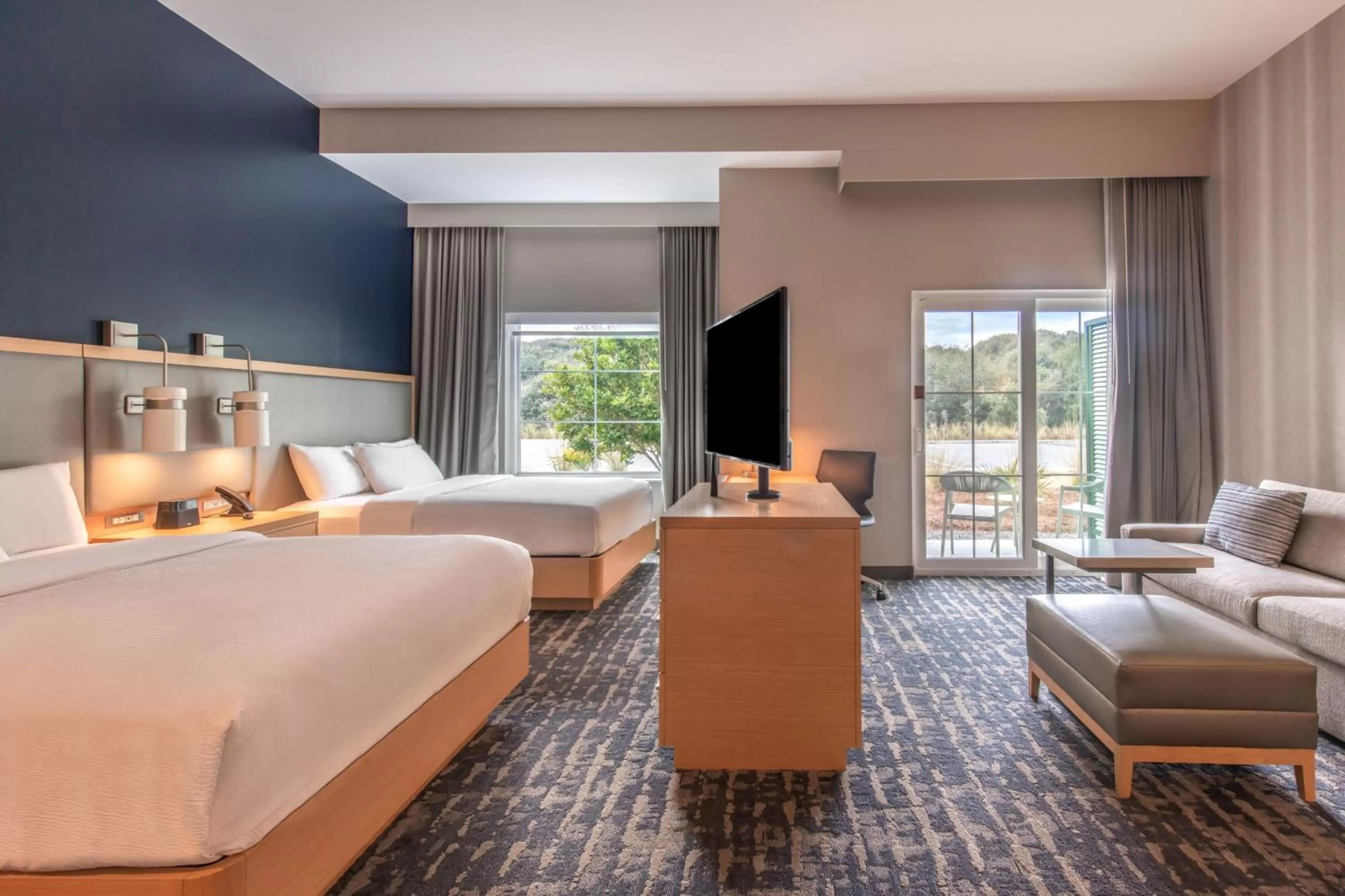 Bedroom, Bed in Residence Inn by Marriott Jekyll Island