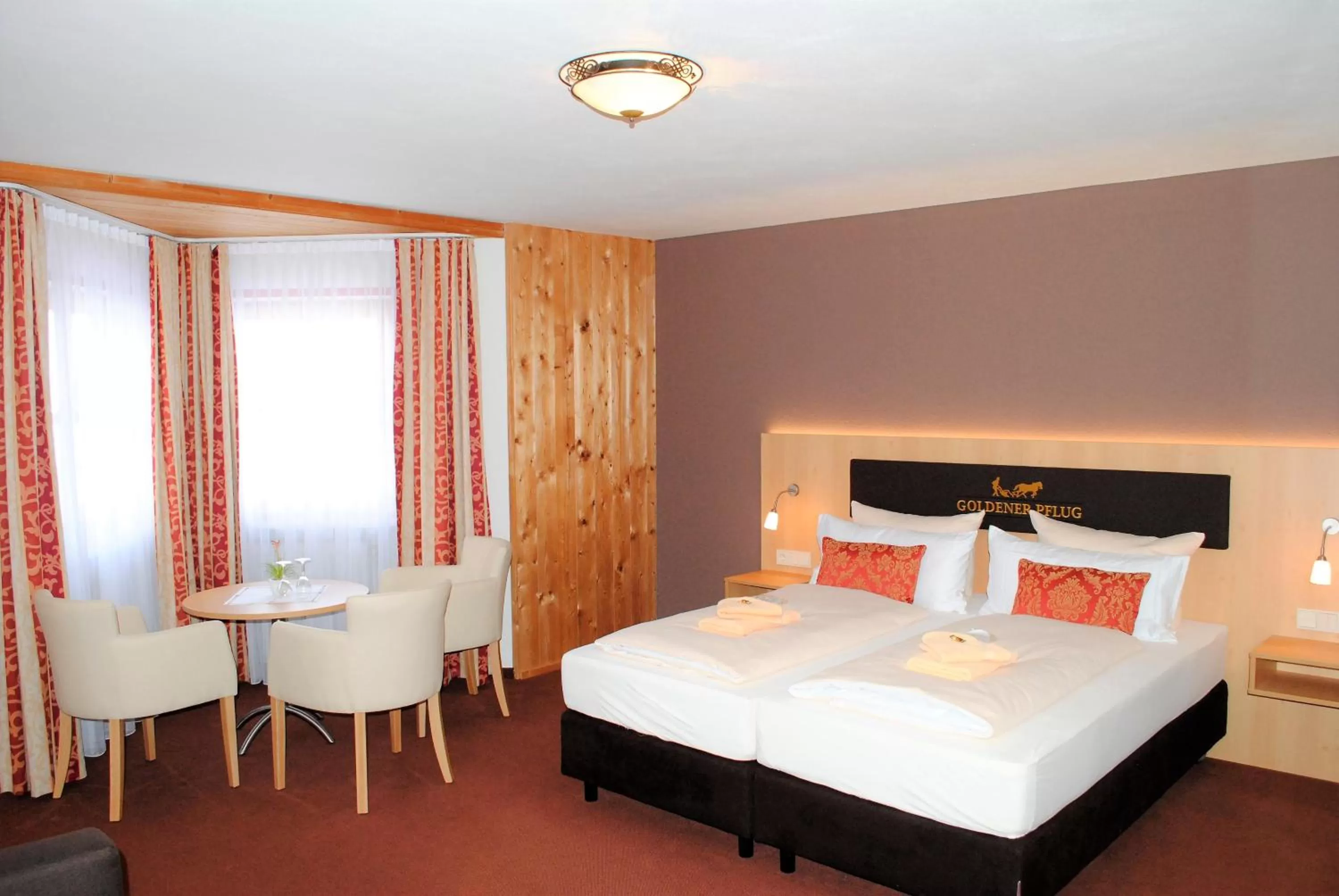 Bedroom, Bed in Landgasthof Goldener Pflug