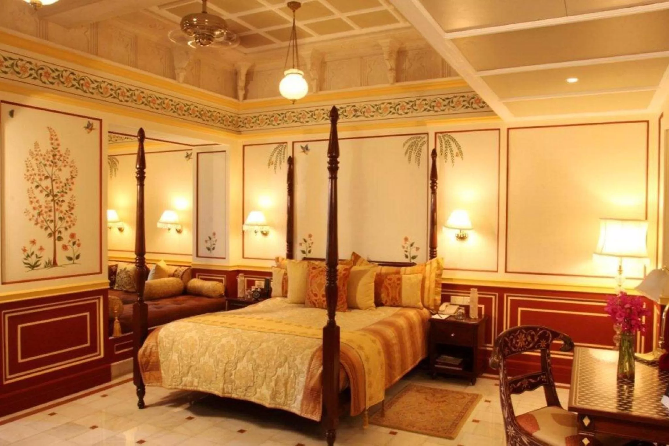 Bedroom, Bed in Taj Lake Palace Udaipur