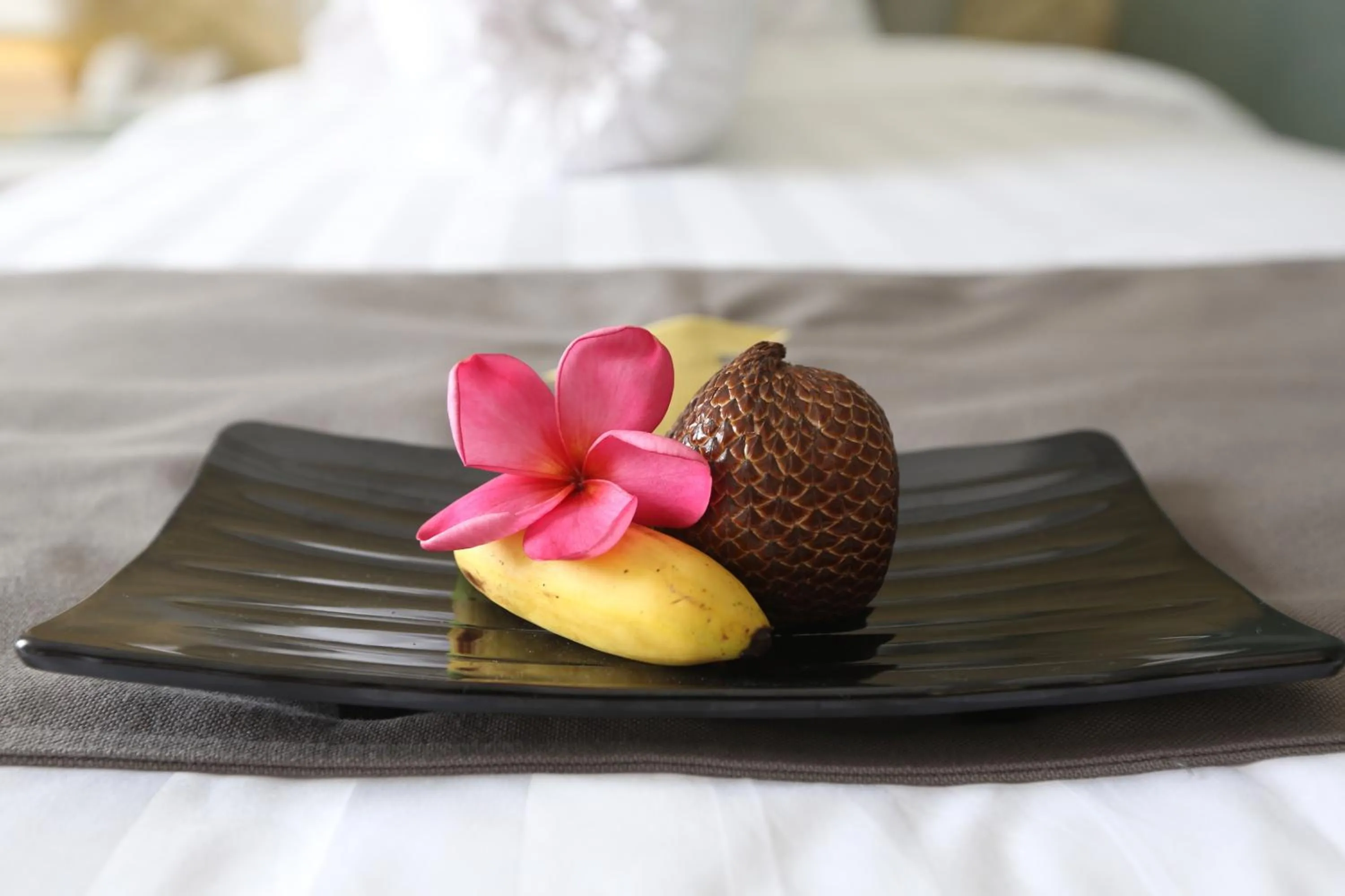 Decorative detail, Bed in F Hotel Jakarta