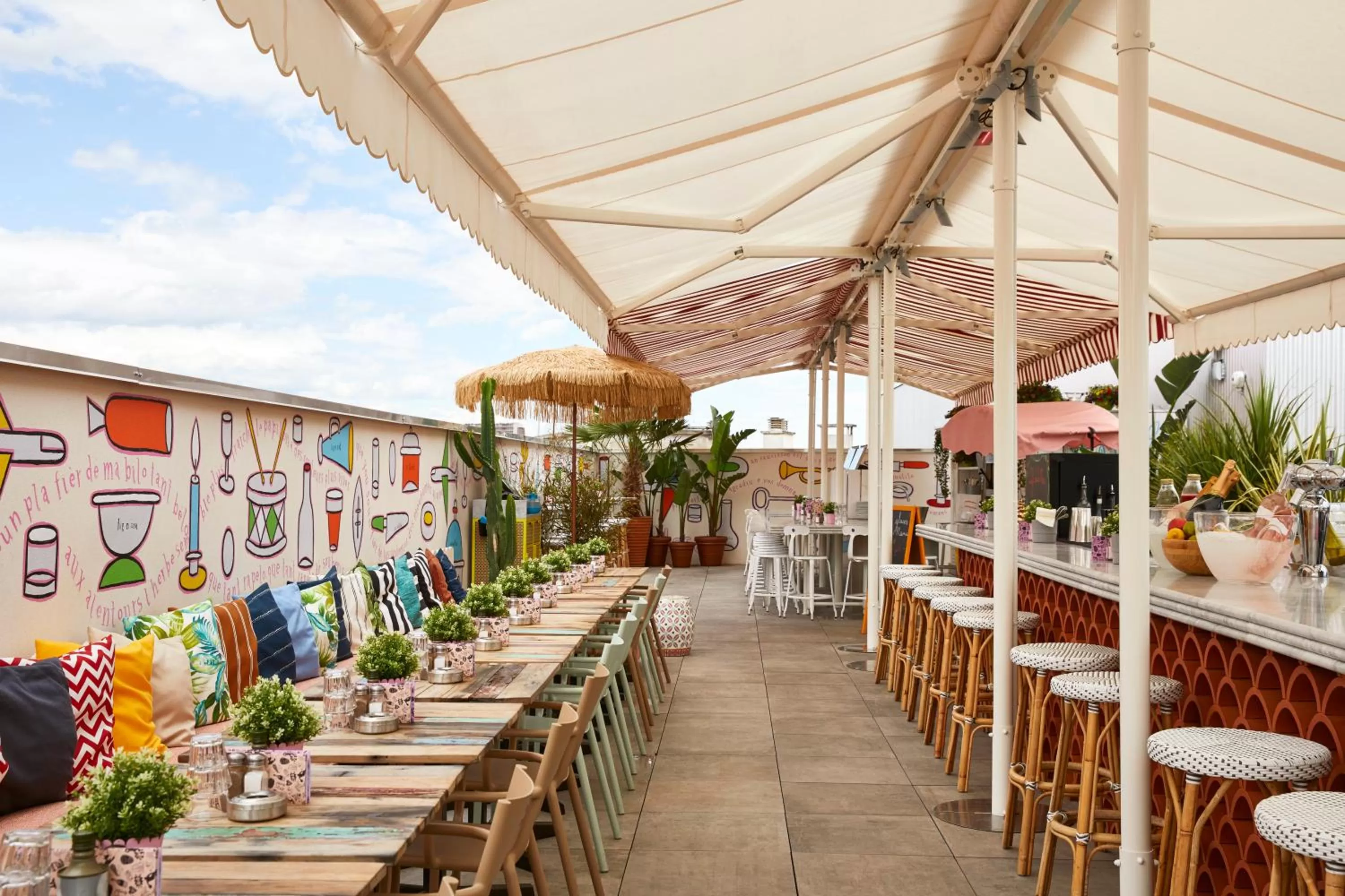 Patio in Mama Shelter Toulouse