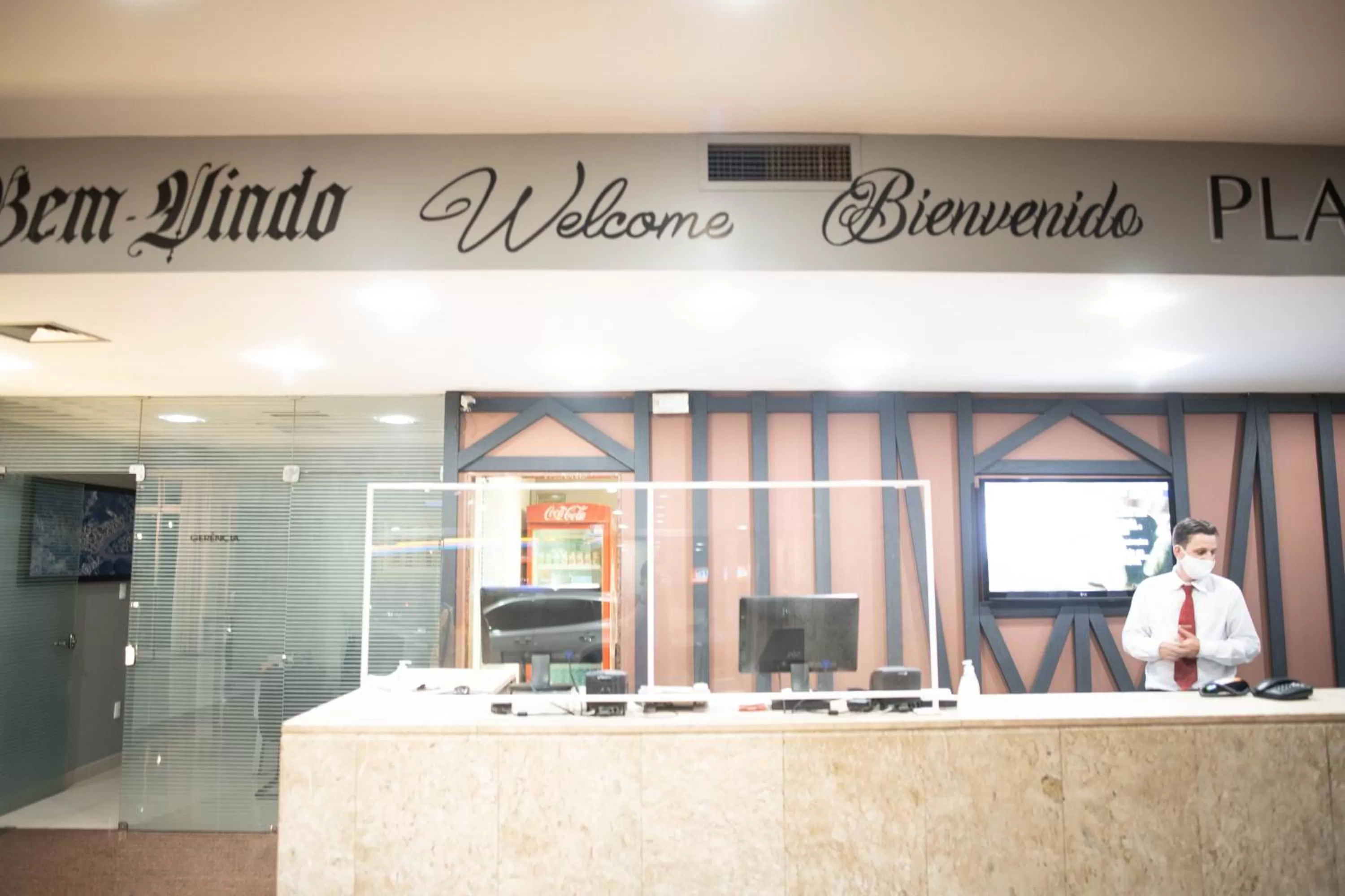Lobby or reception in Plaza Blumenau Hotel
