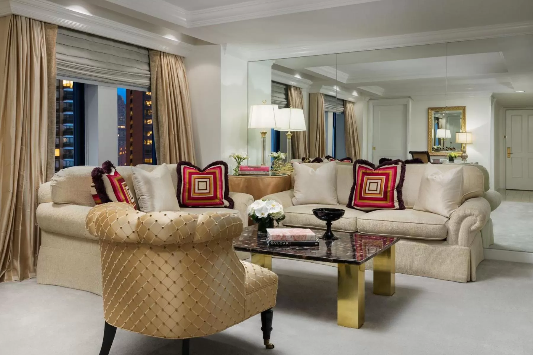 Seating area in The Michelangelo New York