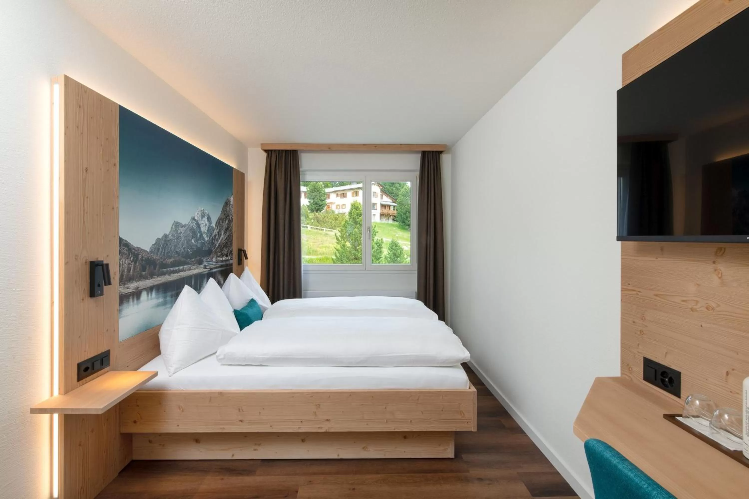 Bed in Berghotel Randolins