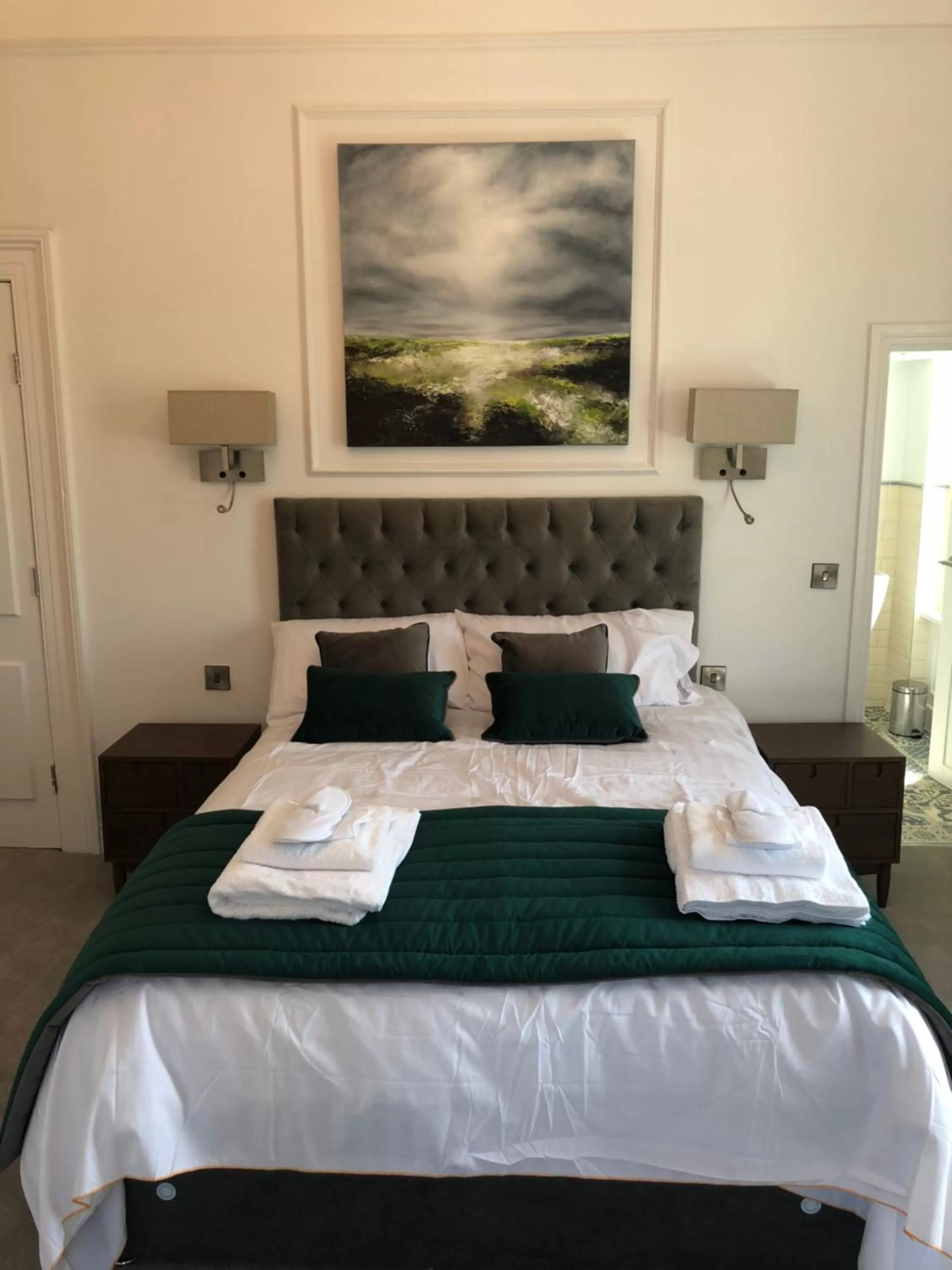 Photo of the whole room, Bed in The Strand Hotel, the former residence of Oscar Wilde