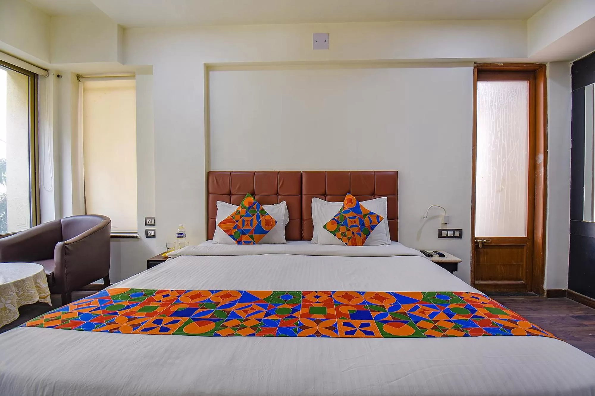 Bed in FabHotel SR Wakad - Nr Mall of Millenium