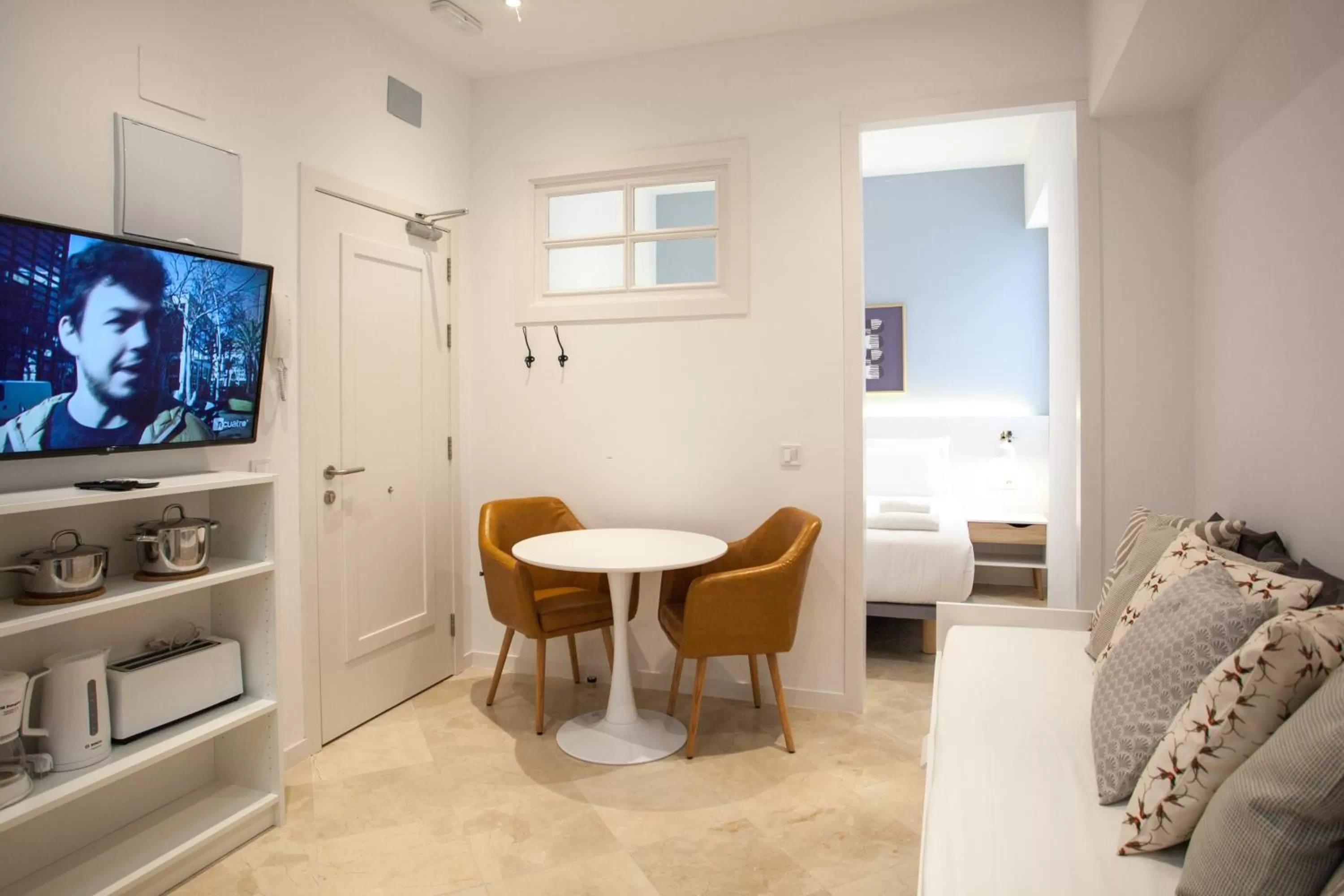 Living room in Gran Central Suites