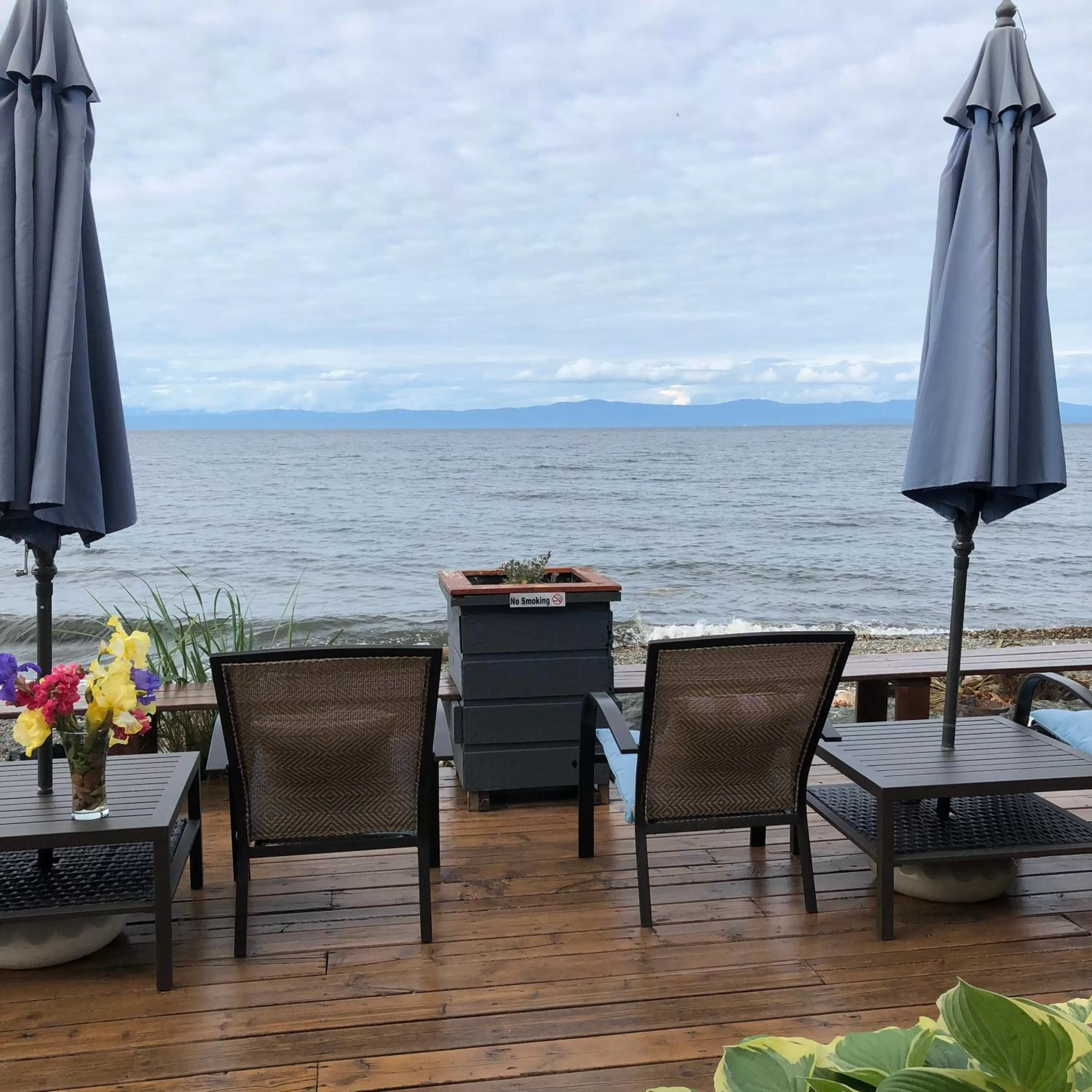 Patio in Qualicum Breeze Beach Resort