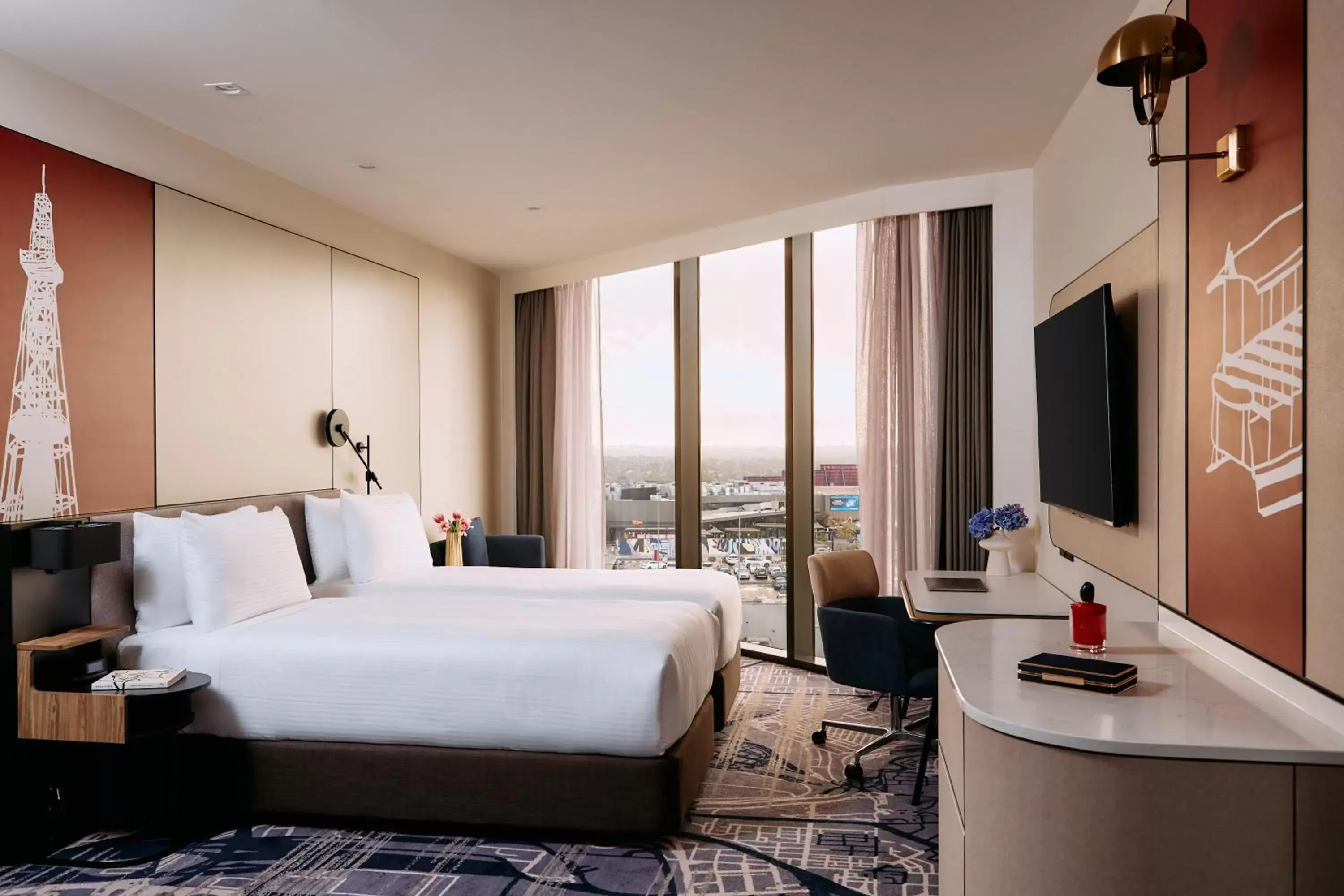 Standard Room with Two King Single Beds in Mercure Melbourne Doncaster Standard Room with Two King Single Beds in Mercure Melbourne Doncaster