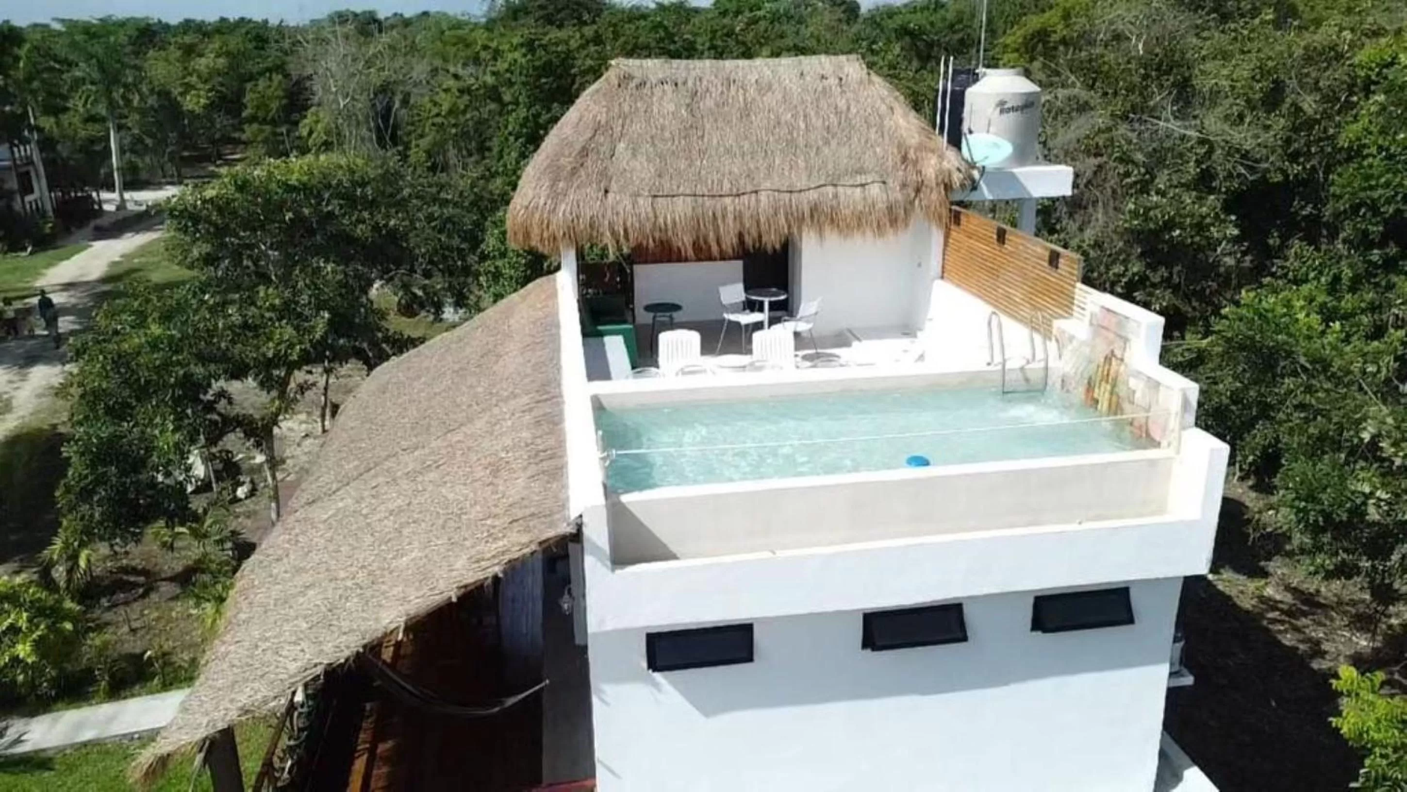 Bird's eye view in Royal Palm Bacalar Cabañas & Lagoon Club