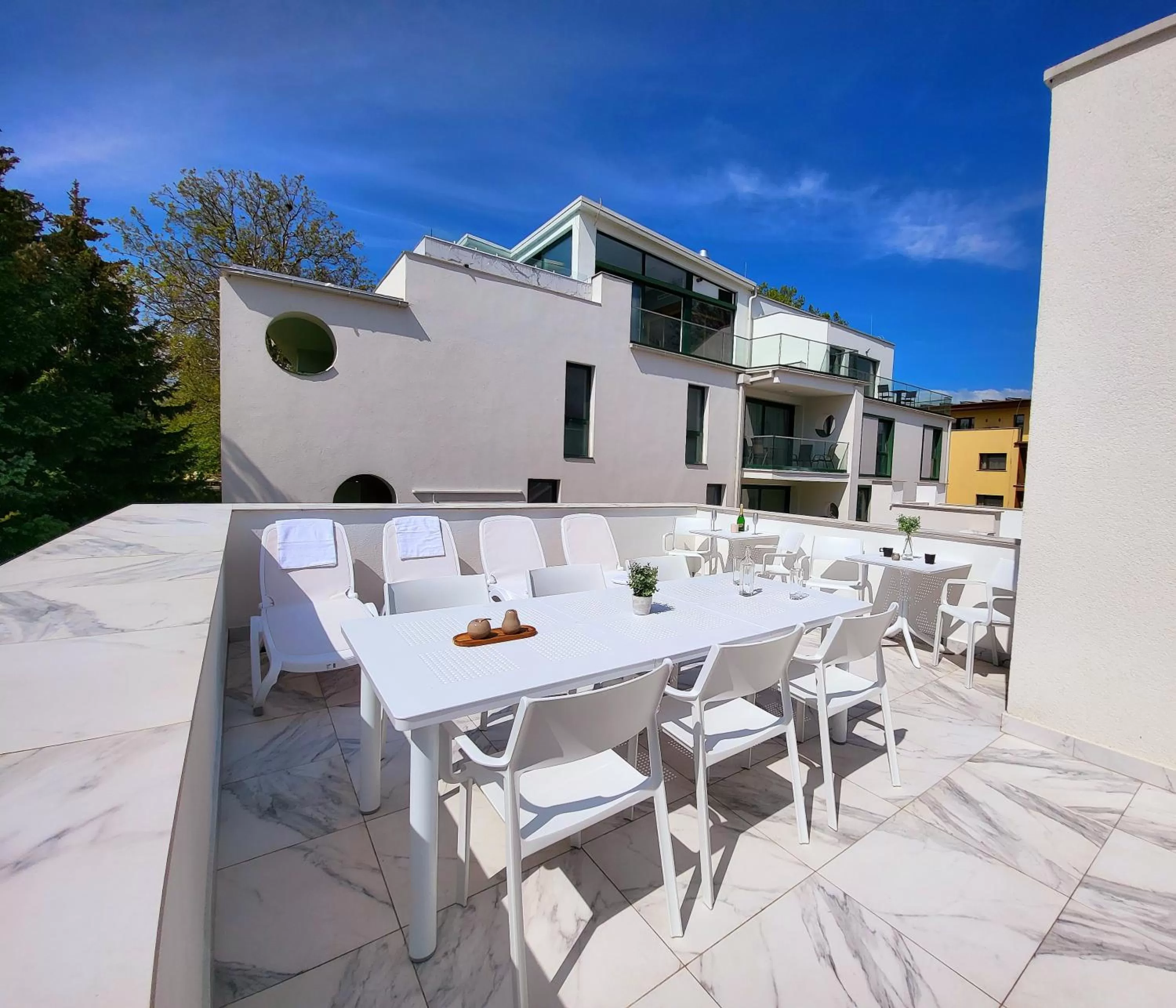 Balcony/Terrace in Villa Bauhaus Wellness Apart-Hotel