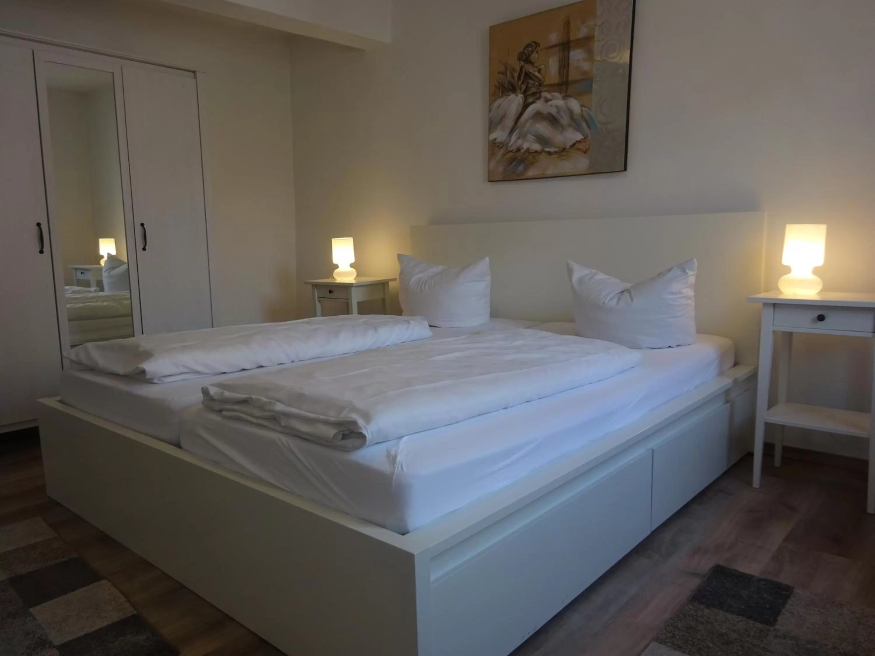 Bed in Gästehaus Weingärtner