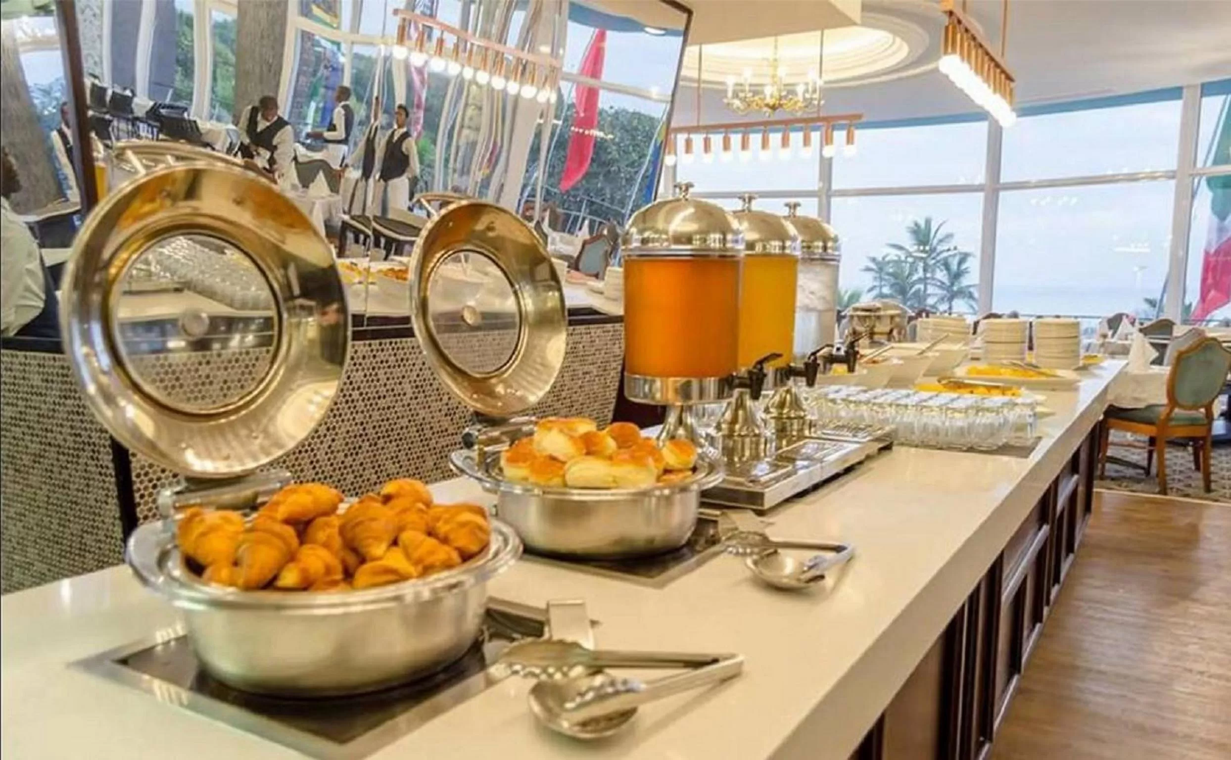 Buffet breakfast in Blue Waters Hotel