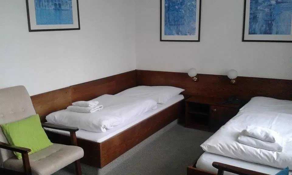 Bed in Hotel Saloon