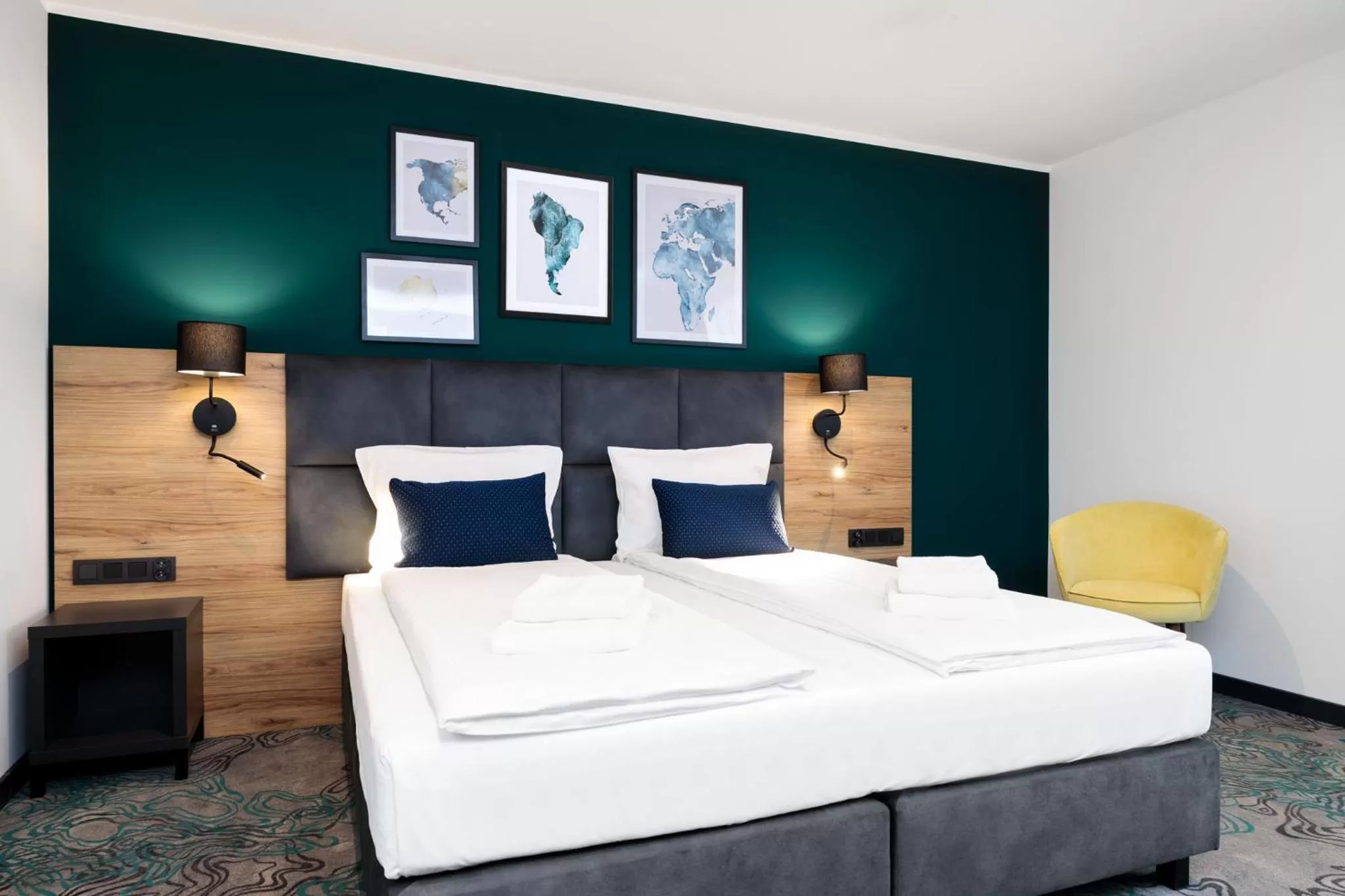 Bed in Hotel Kyriad Stargard