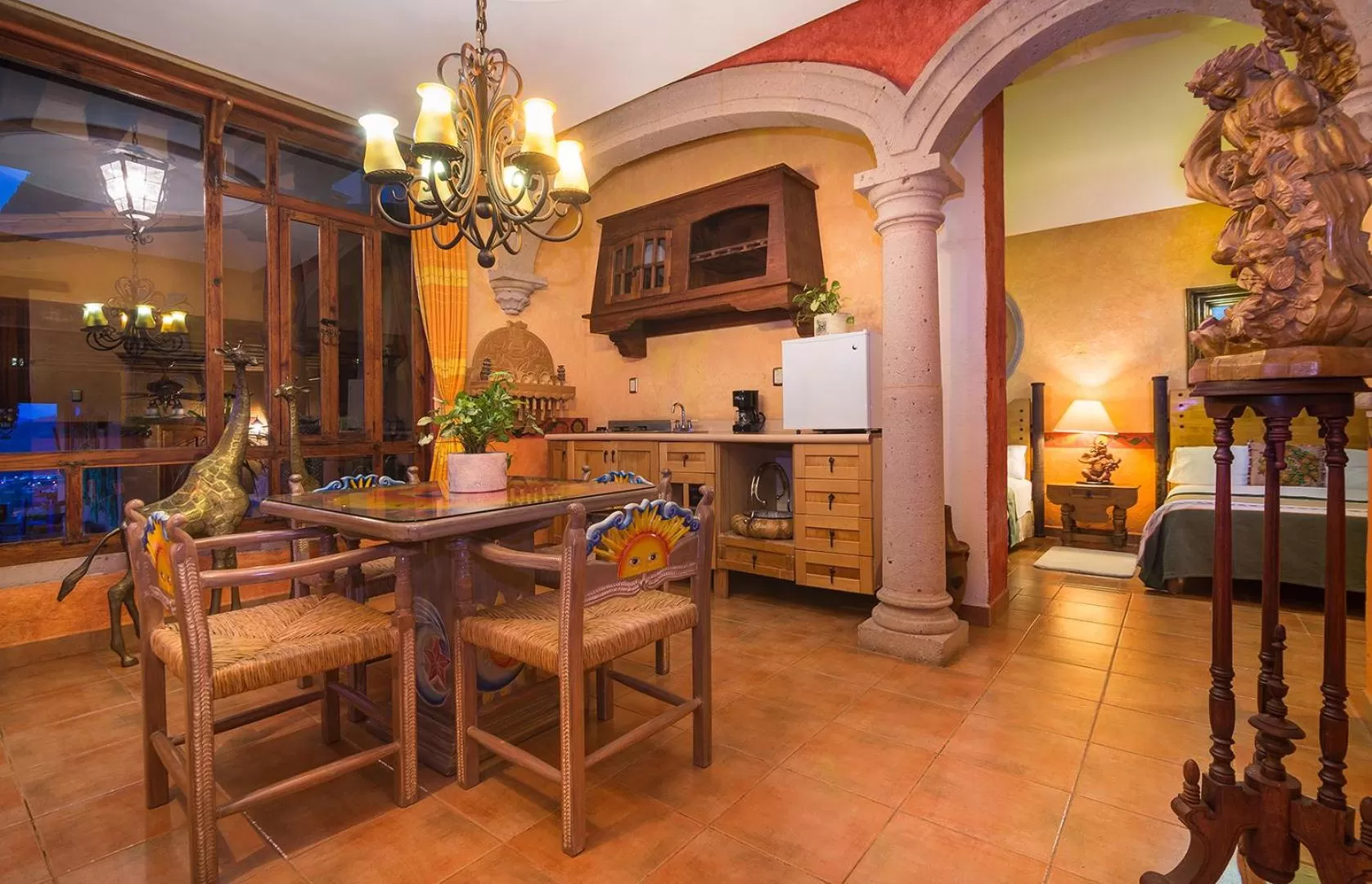 Kitchen or kitchenette in Eco Hotel Ixhi